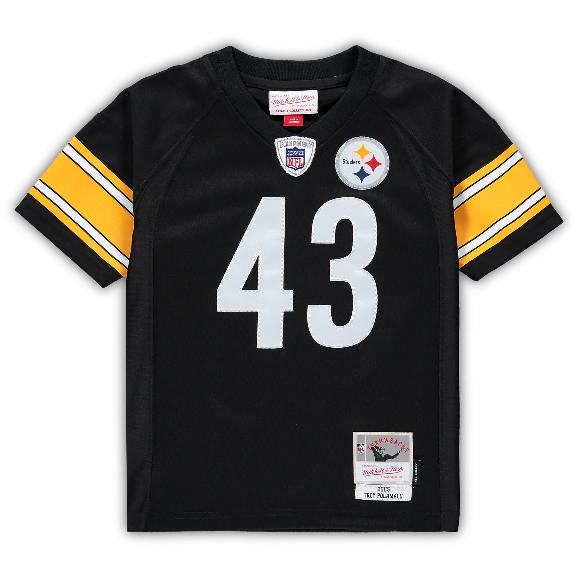 Troy Polamalu Pittsburgh Steelers Mitchell & Ness Toddler 2005 Retired Legacy Jersey - Black - vstockx