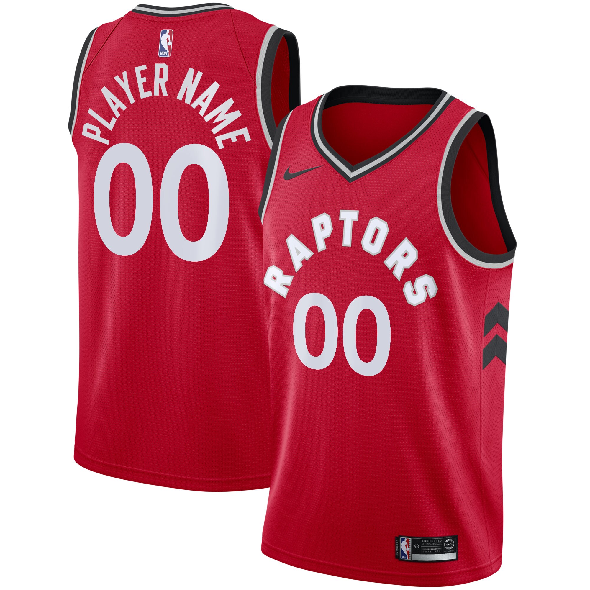 Toronto Raptors Nike 2020/21 Swingman Custom Jersey - Icon Edition - Red - vstockx