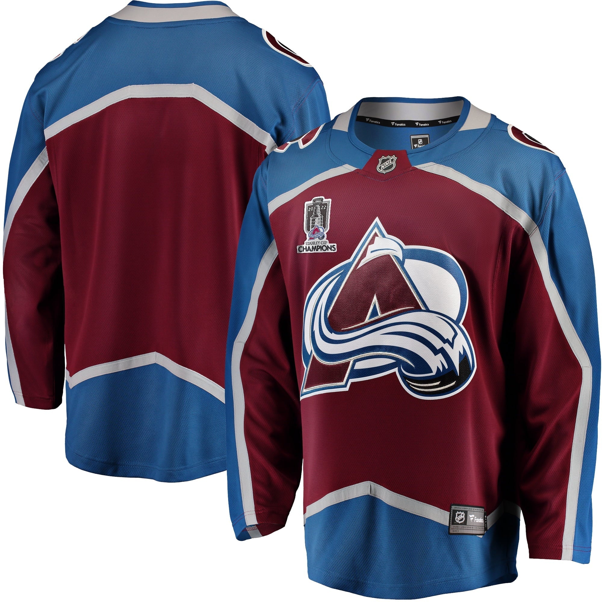 Men's Fanatics Branded Burgundy Colorado Avalanche Home 2022 Stanley Cup Champions Breakaway Jersey - vstockx