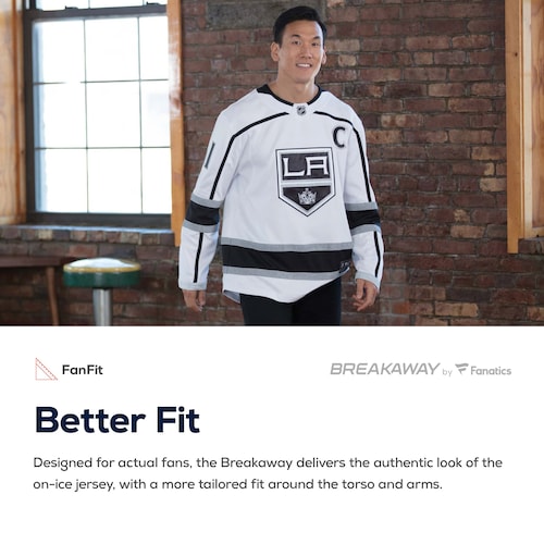 Men's Fanatics Branded White Los Angeles Kings Breakaway Away Jersey - vstockx