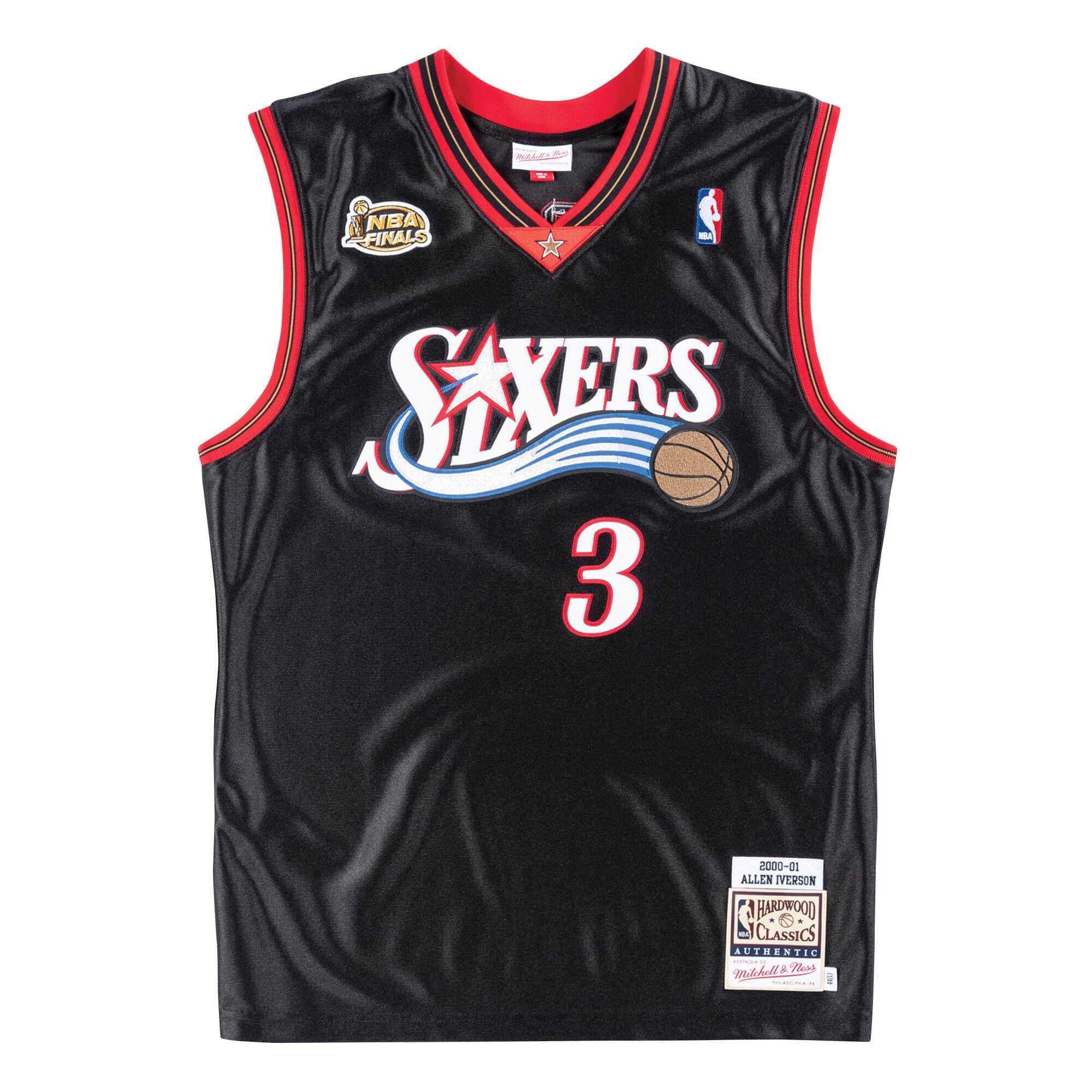 Authentic Jersey Philadelphia 76ers Road Finals 2000-01 Allen Iverson - vstockx