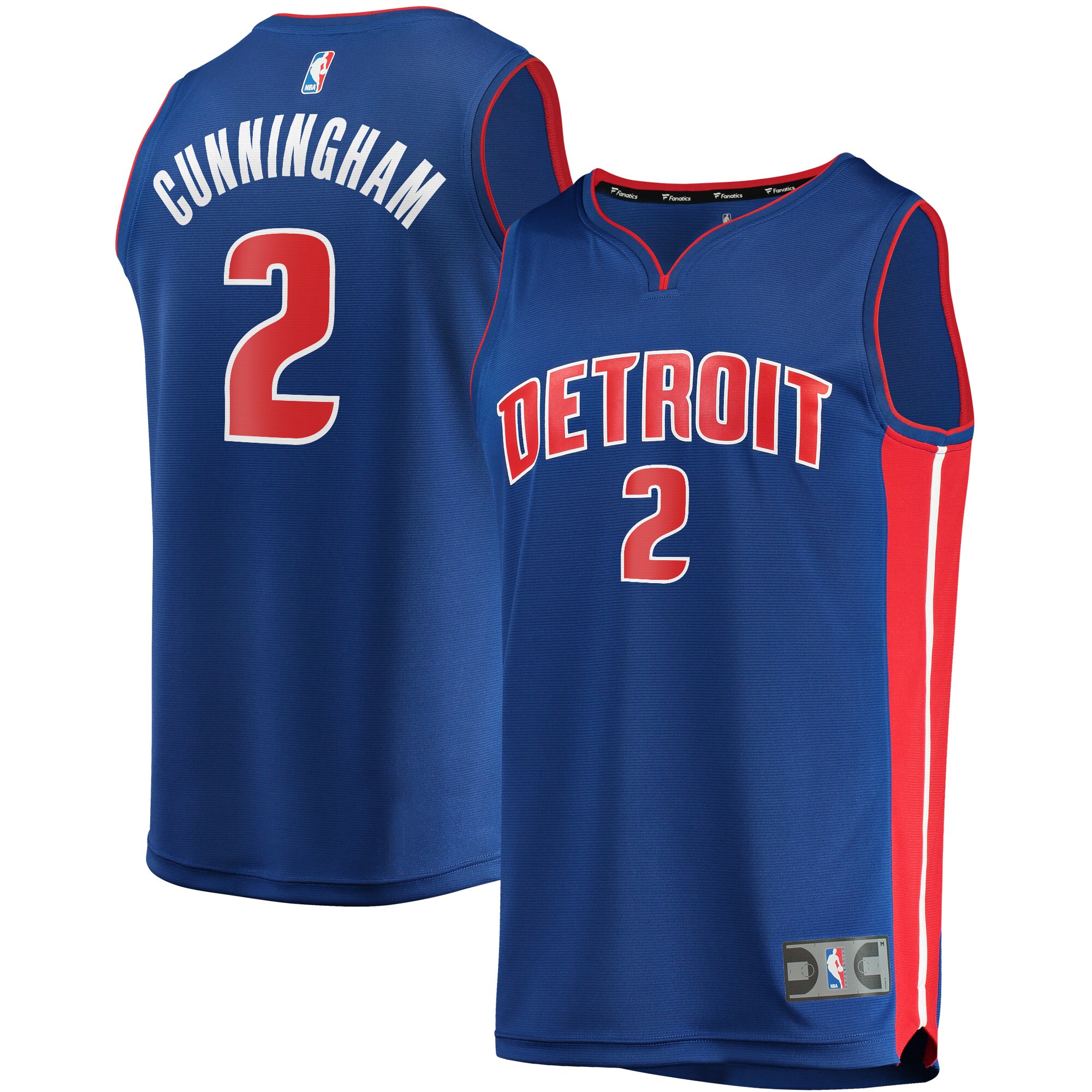Cade Cunningham Detroit Pistons Fanatics Branded 2021 NBA Draft First Round Pick Fast Break Replica Jersey Blue - Icon Edition - vstockx