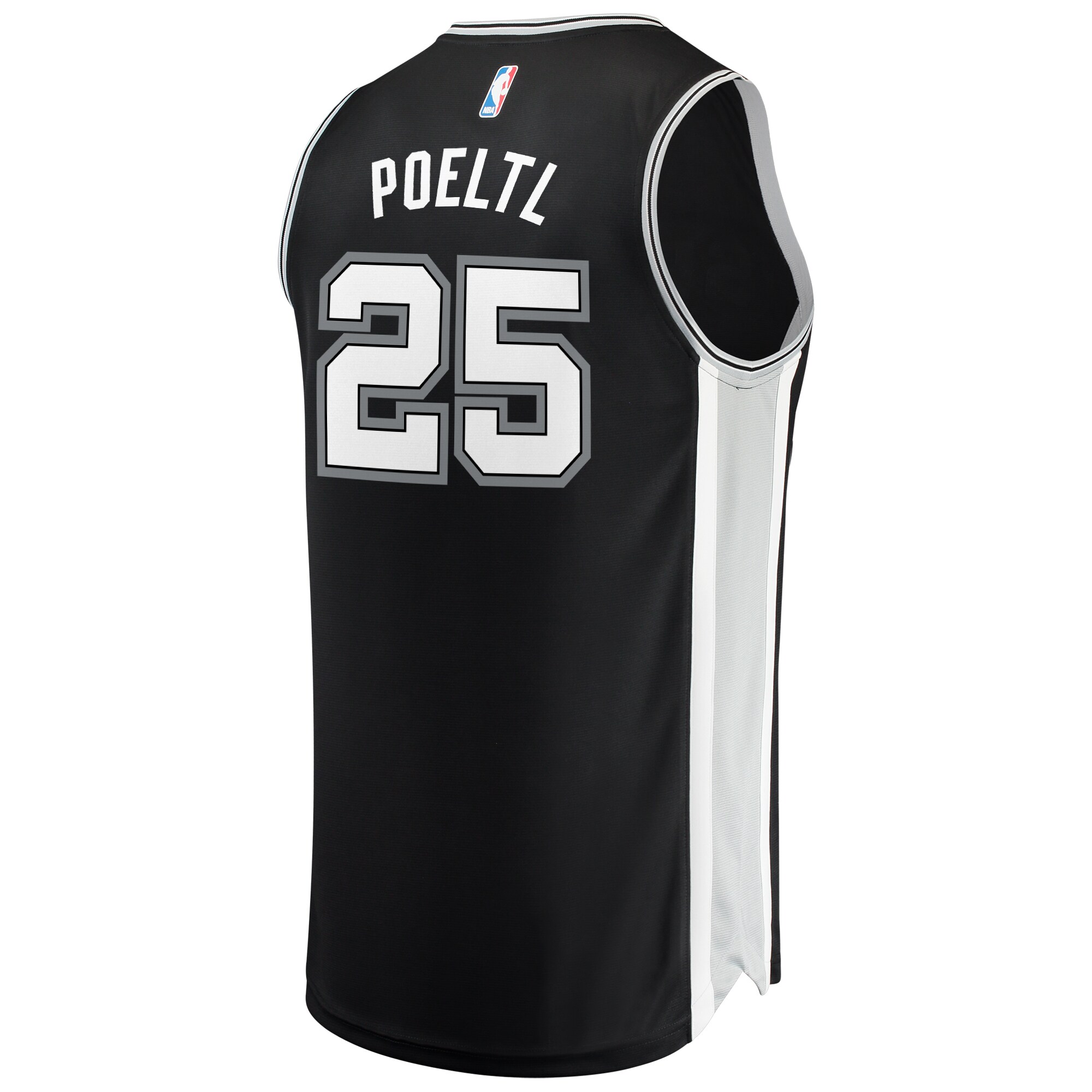 Jakob Poeltl San Antonio Spurs Fanatics Branded Fast Break Replica Jersey - Icon Edition - Black - vstockx