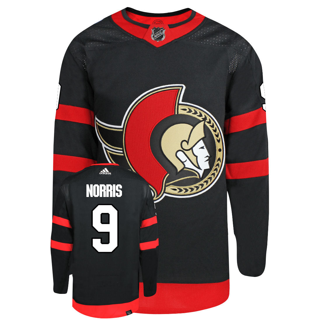 Josh Norris Ottawa Senators Adidas Primegreen Authentic NHL Hockey Jersey - vstockx