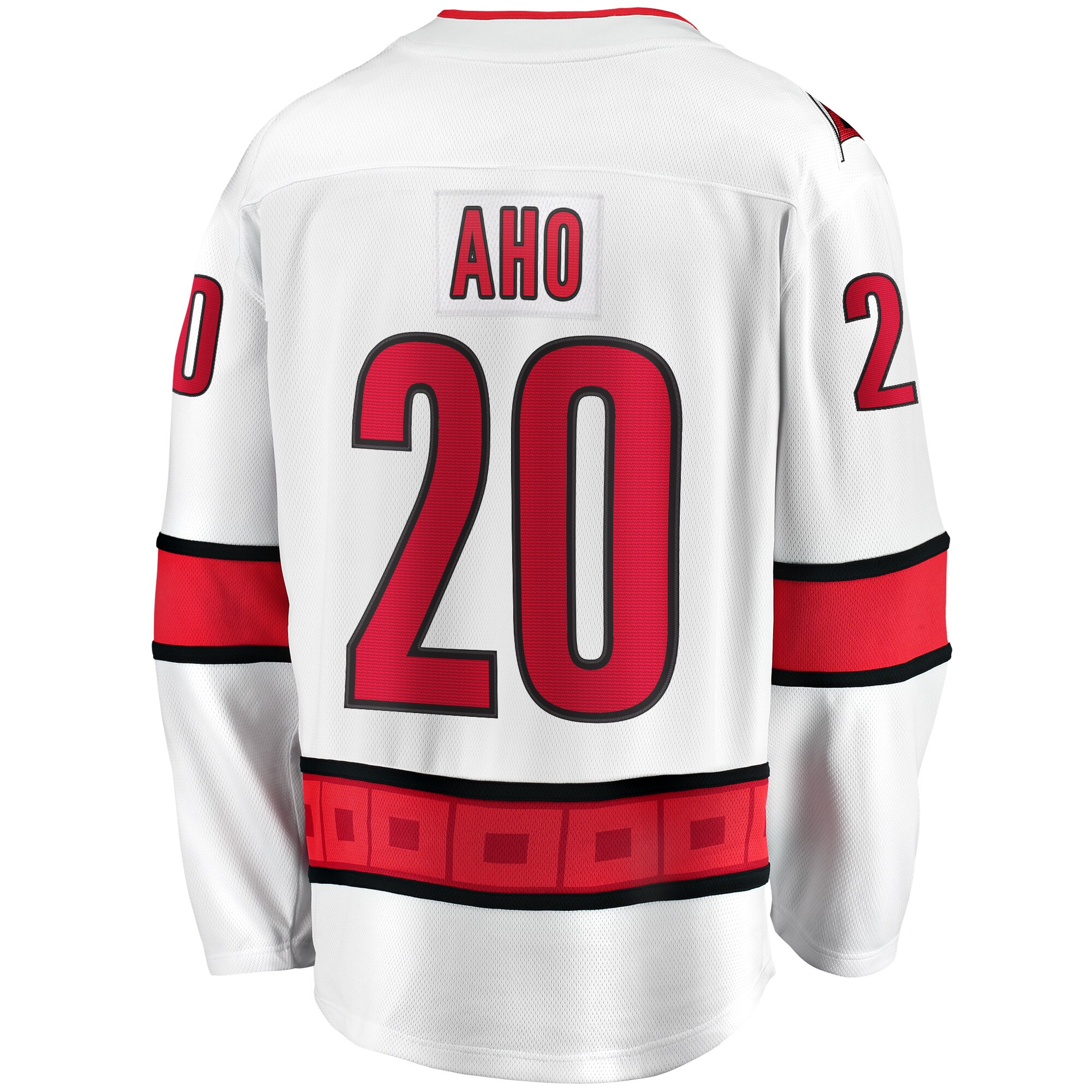 Sebastian Aho Carolina Hurricanes Fanatics Branded Away Premier Breakaway Player Jersey - White - vstockx
