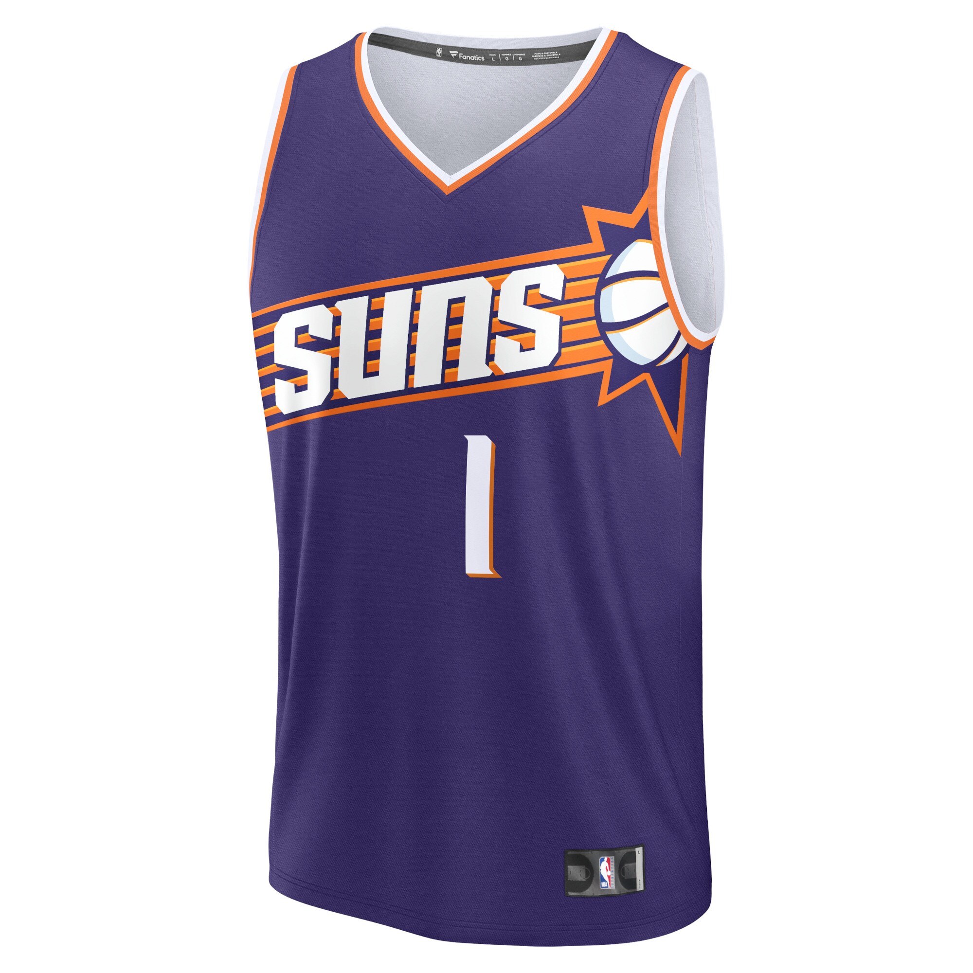Devin Booker Phoenix Suns Fanatics Branded 2023/24 Fast Break Replica Jersey - Icon Edition - Purple - vstockx