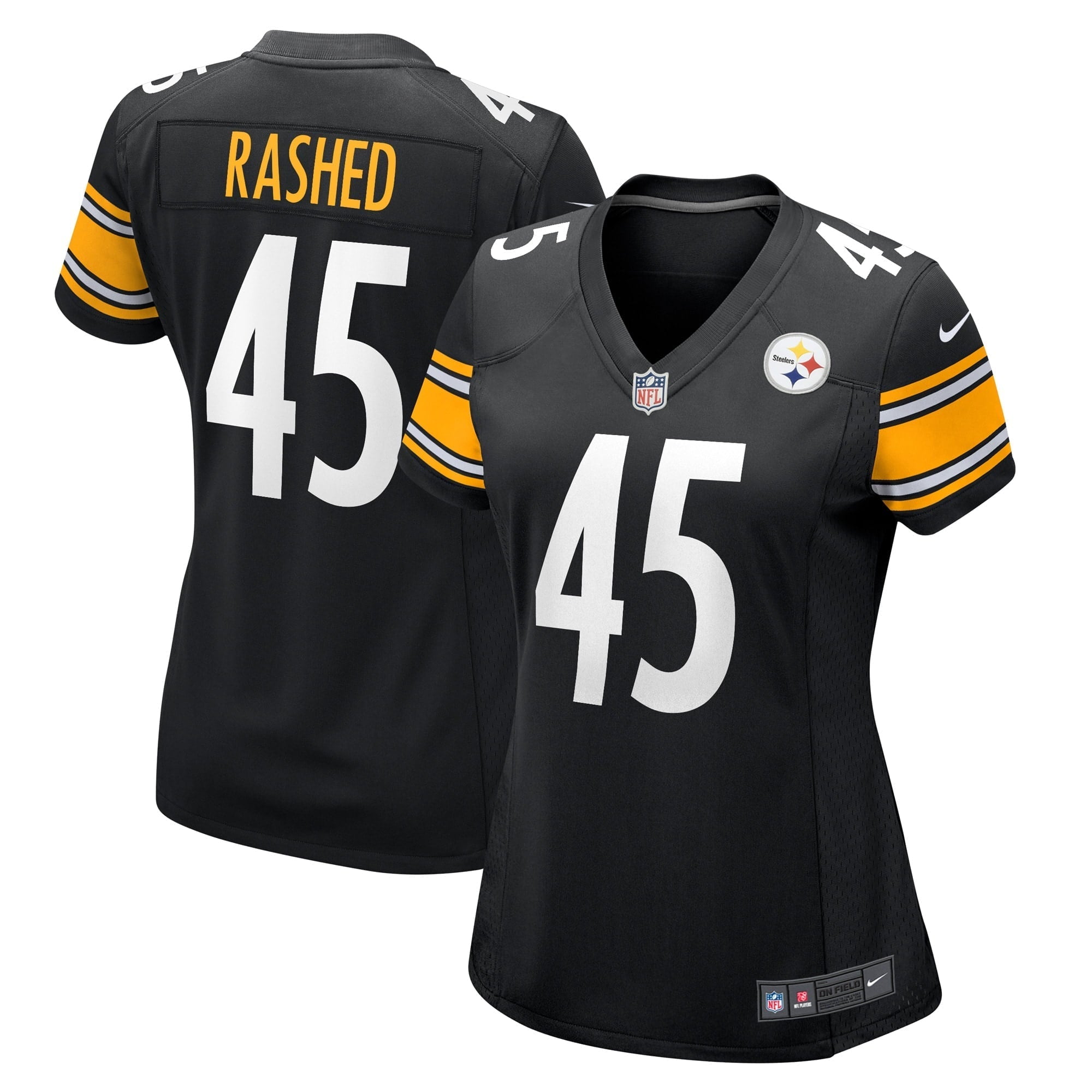 Women's Nike Hamilcar Rashed Jr. Black Pittsburgh Steelers Game Player Jersey - vstockx