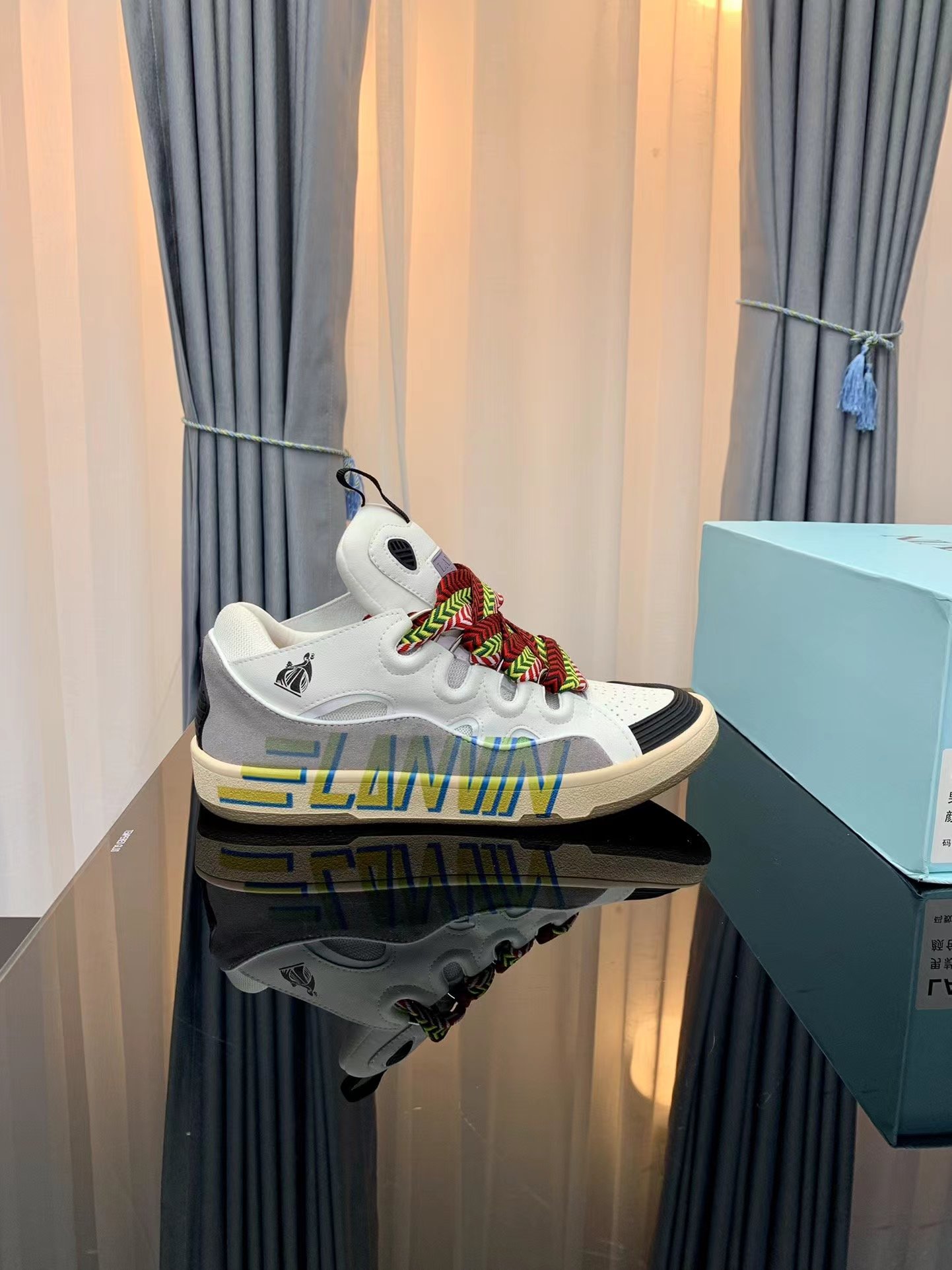 Lanvin Leather Curb White letters - vstockx