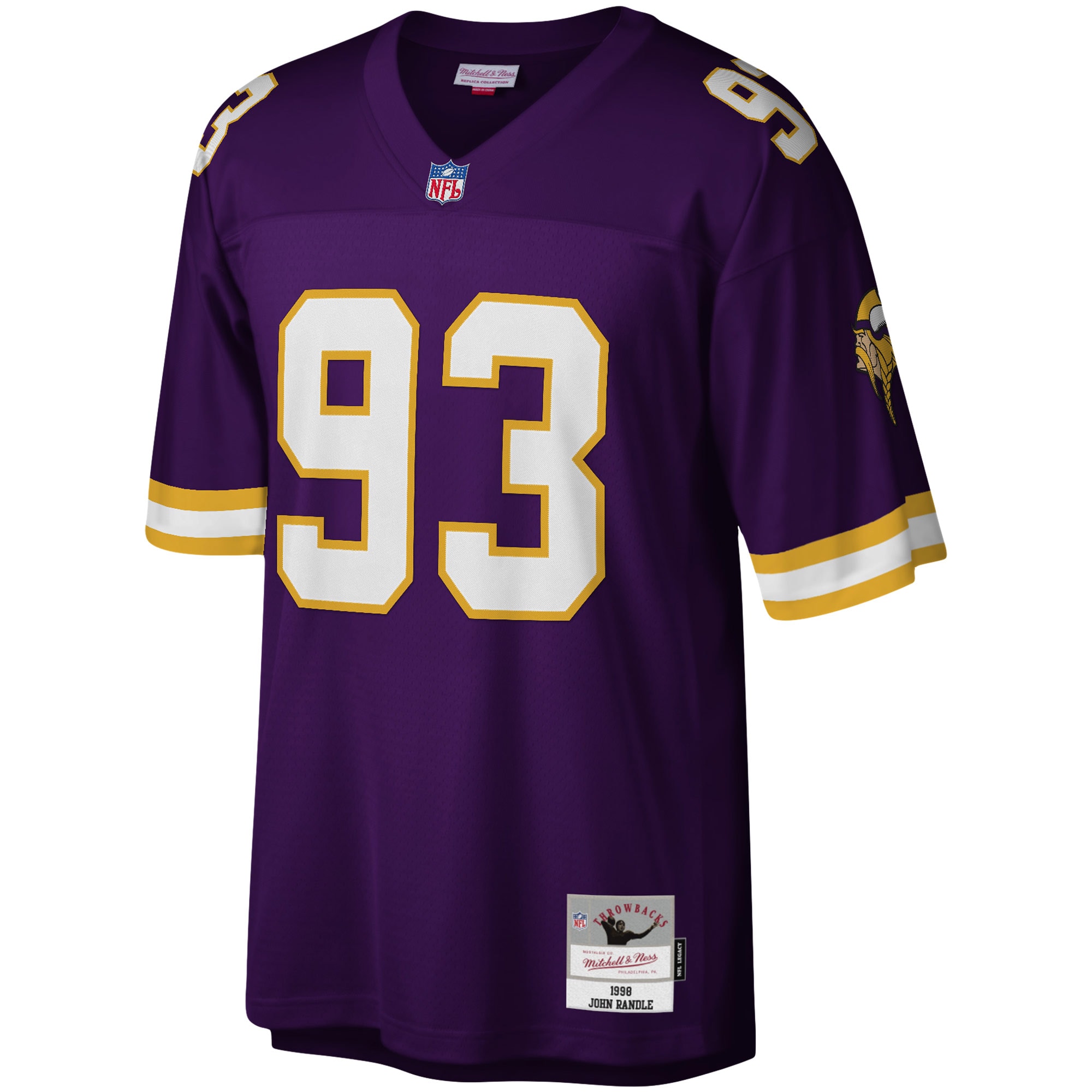 John Randle Minnesota Vikings Mitchell & Ness Legacy Replica Jersey - Purple - vstockx
