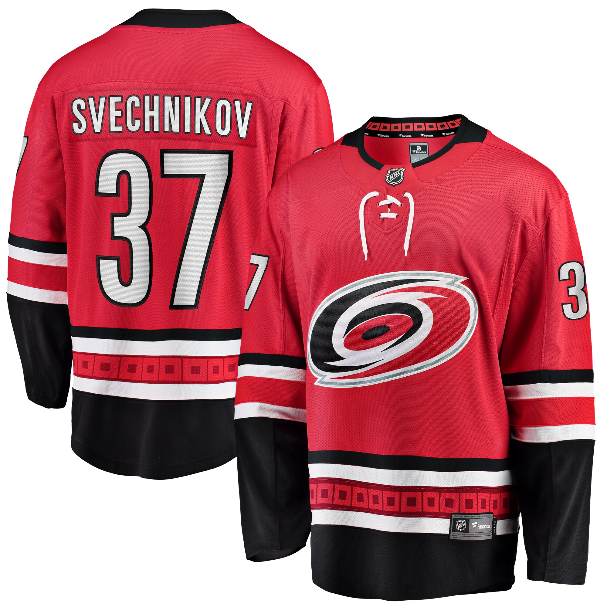 Andrei Svechnikov Carolina Hurricanes Fanatics Branded Alternate Premier Breakaway Player Jersey - Red - vstockx