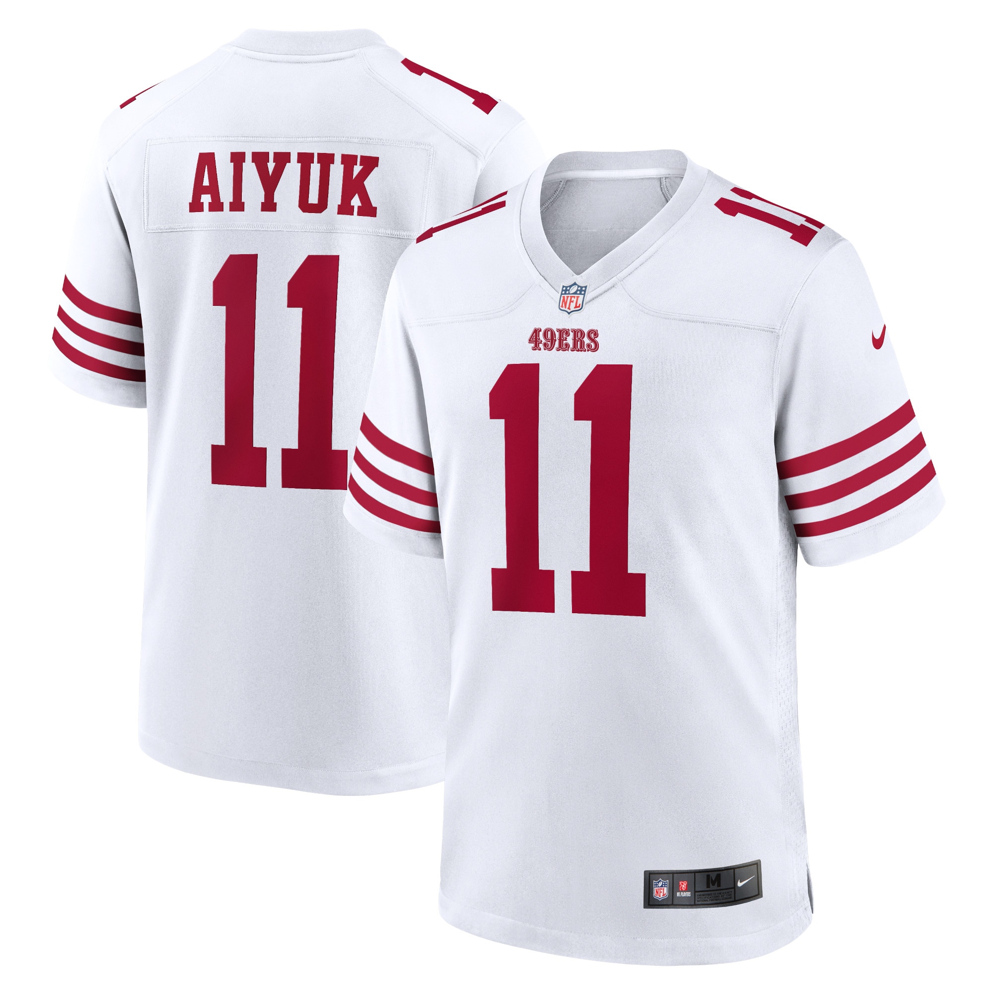 Brandon Aiyuk San Francisco 49ers Nike Player Game Jersey - White - vstockx