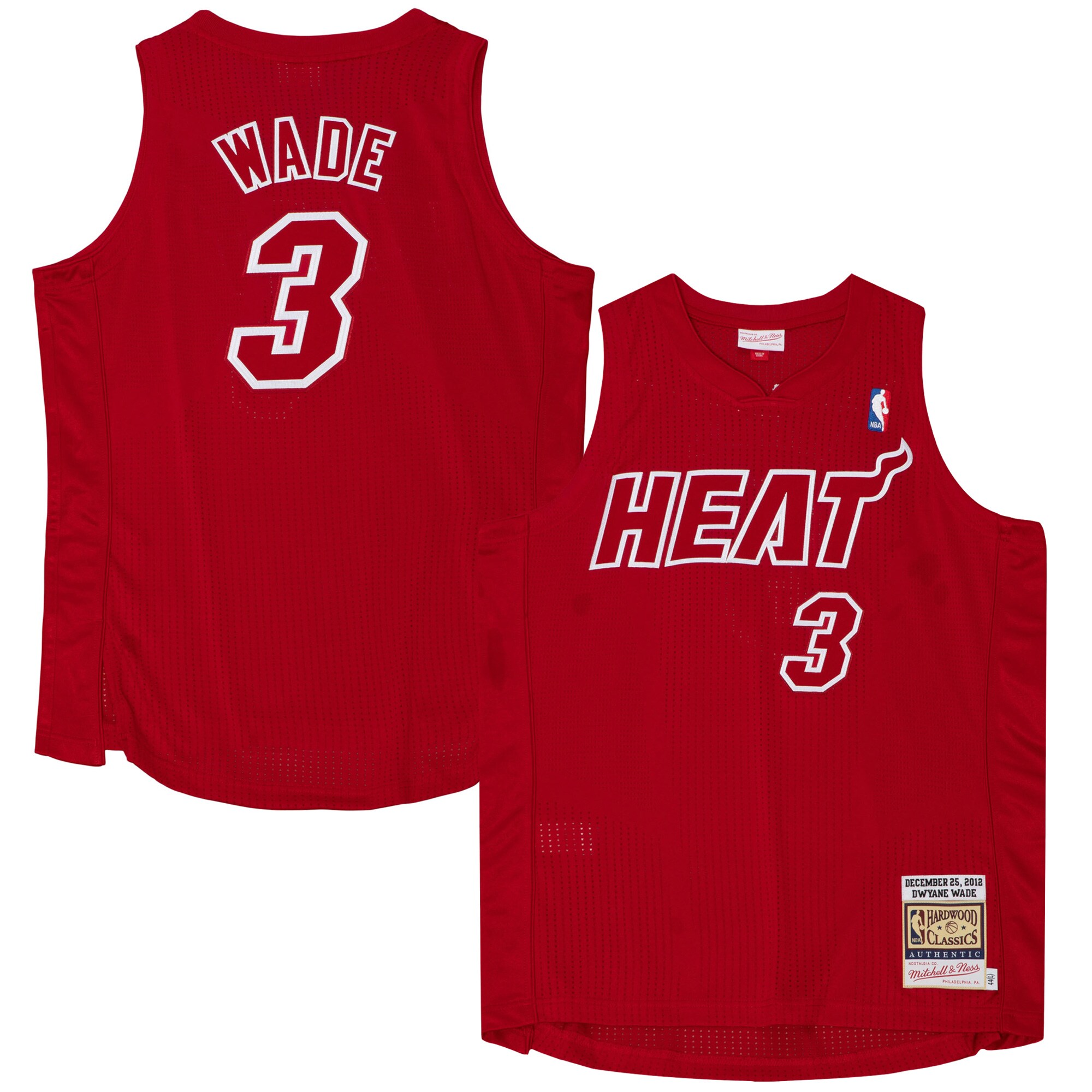 Dwyane Wade Miami Heat Mitchell & Ness 2012 Authentic Player Jersey - Scarlet - vstockx