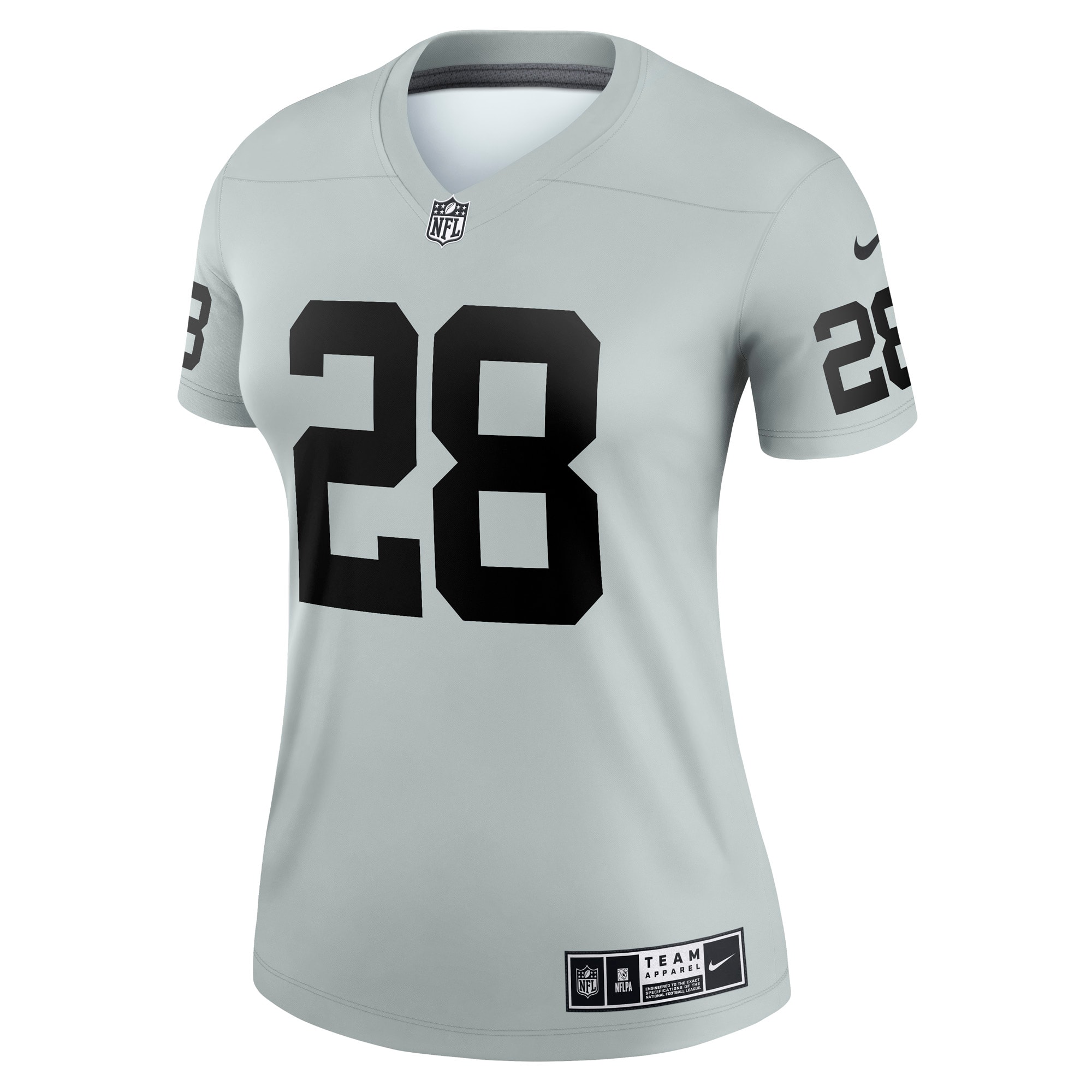 Josh Jacobs Las Vegas Raiders Nike Women's Inverted Legend Jersey - Silver - vstockx