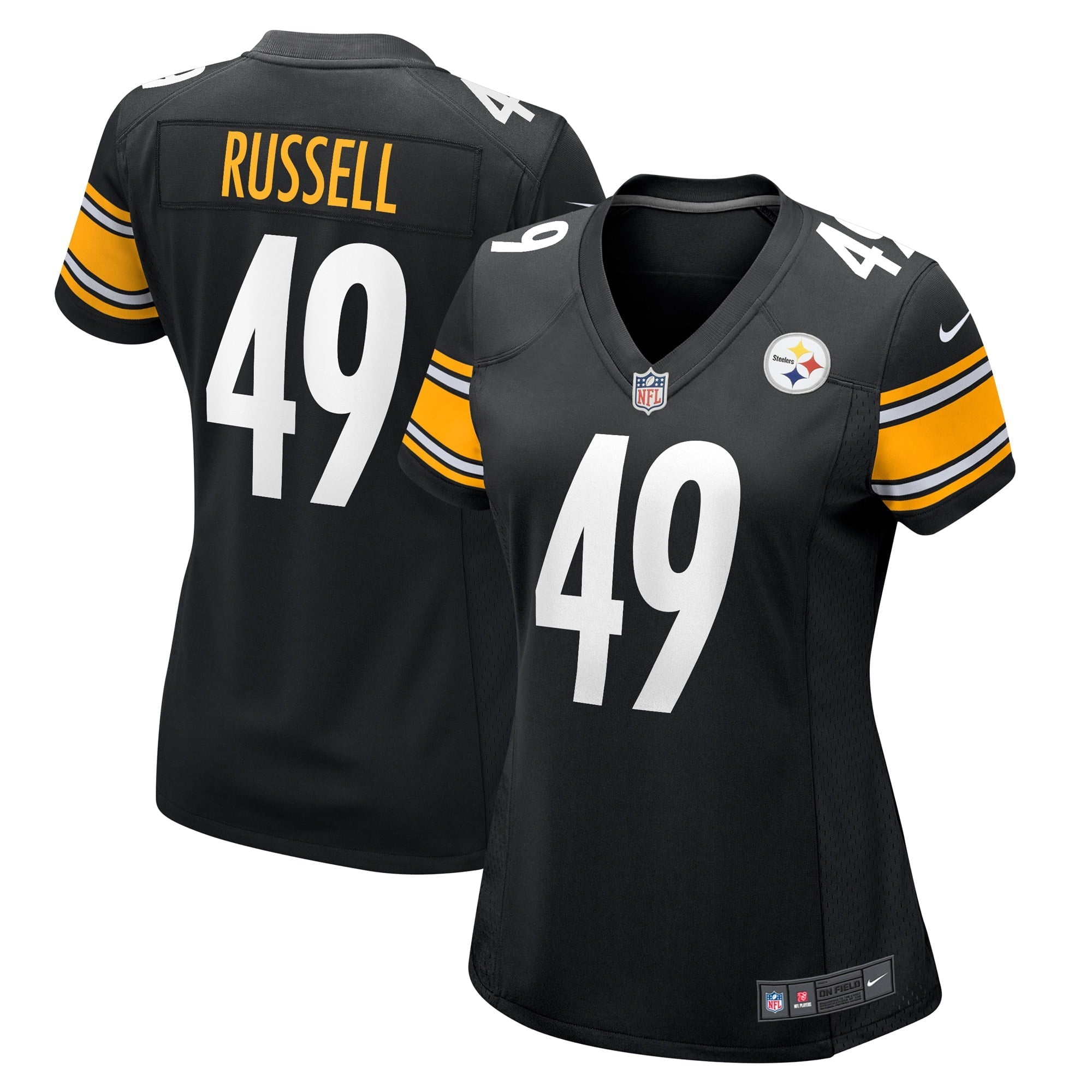 Women's Nike Chapelle Russell Athletic Black Pittsburgh Steelers Game Player Jersey - vstockx