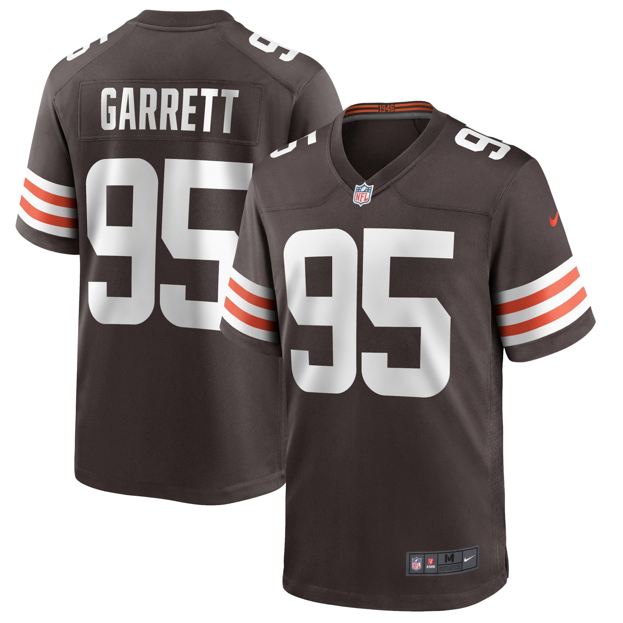 Men's Nike Myles Garrett Brown Cleveland Browns Game Player Jersey - vstockx