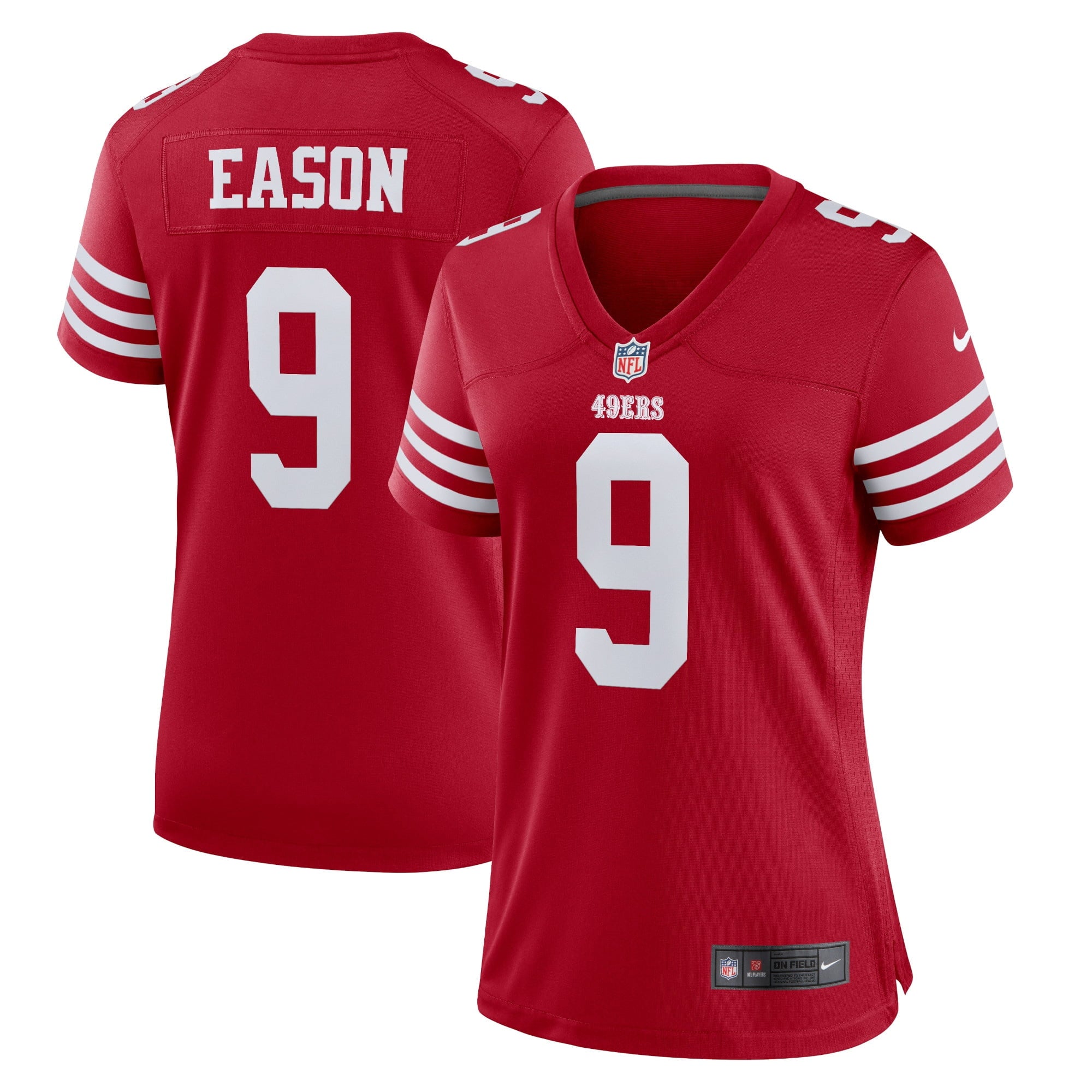Women's Nike Jacob Eason Scarlet San Francisco 49ers Home Game Player Jersey - vstockx