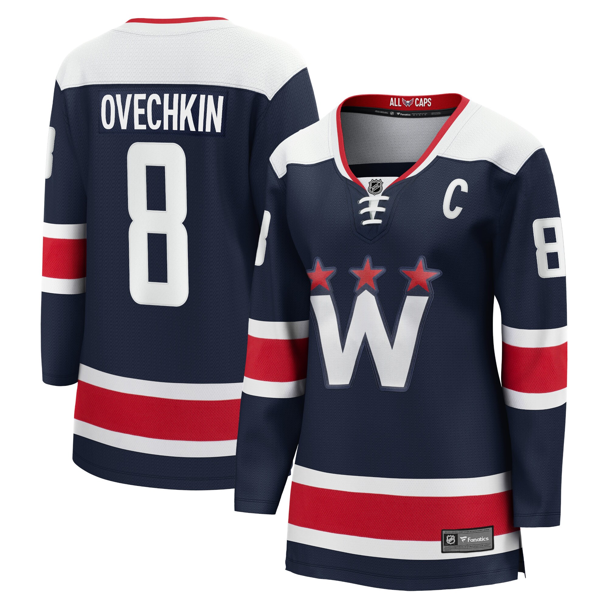 Alexander Ovechkin Washington Capitals Fanatics Branded Women's 2020/21 Alternate Premier Breakaway Player Jersey - Navy - vstockx