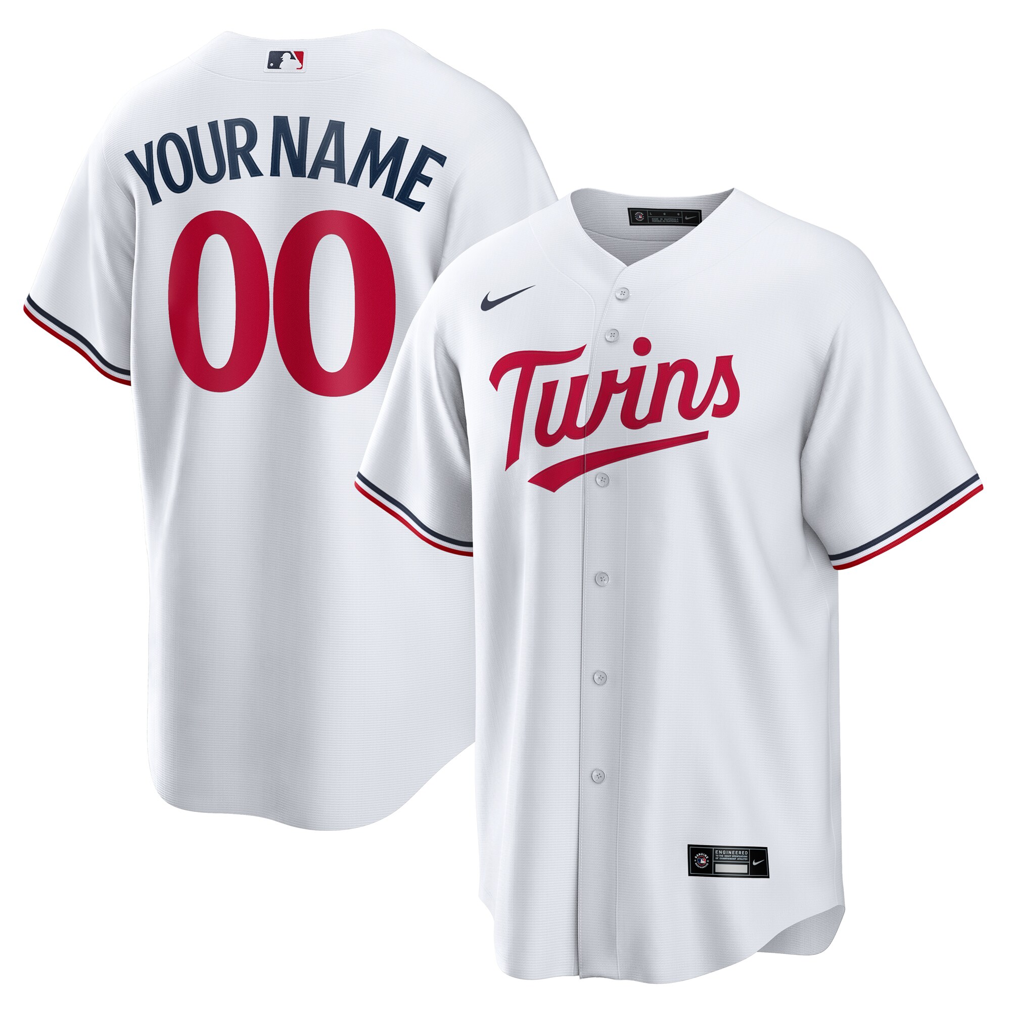 Minnesota Twins Nike Home Replica Custom Jersey - White - vstockx