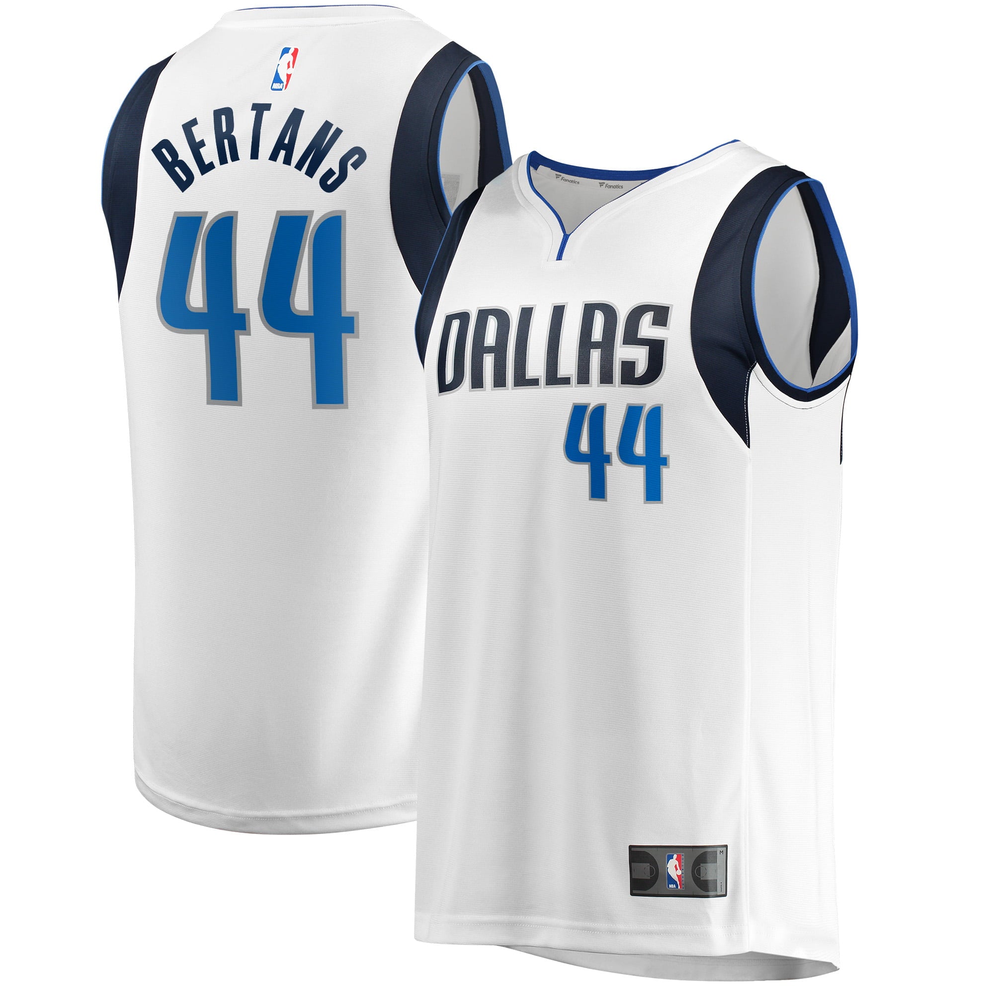 Men's Fanatics Branded Davis Bertans White Dallas Mavericks Fast Break Player Jersey - Association Edition - vstockx