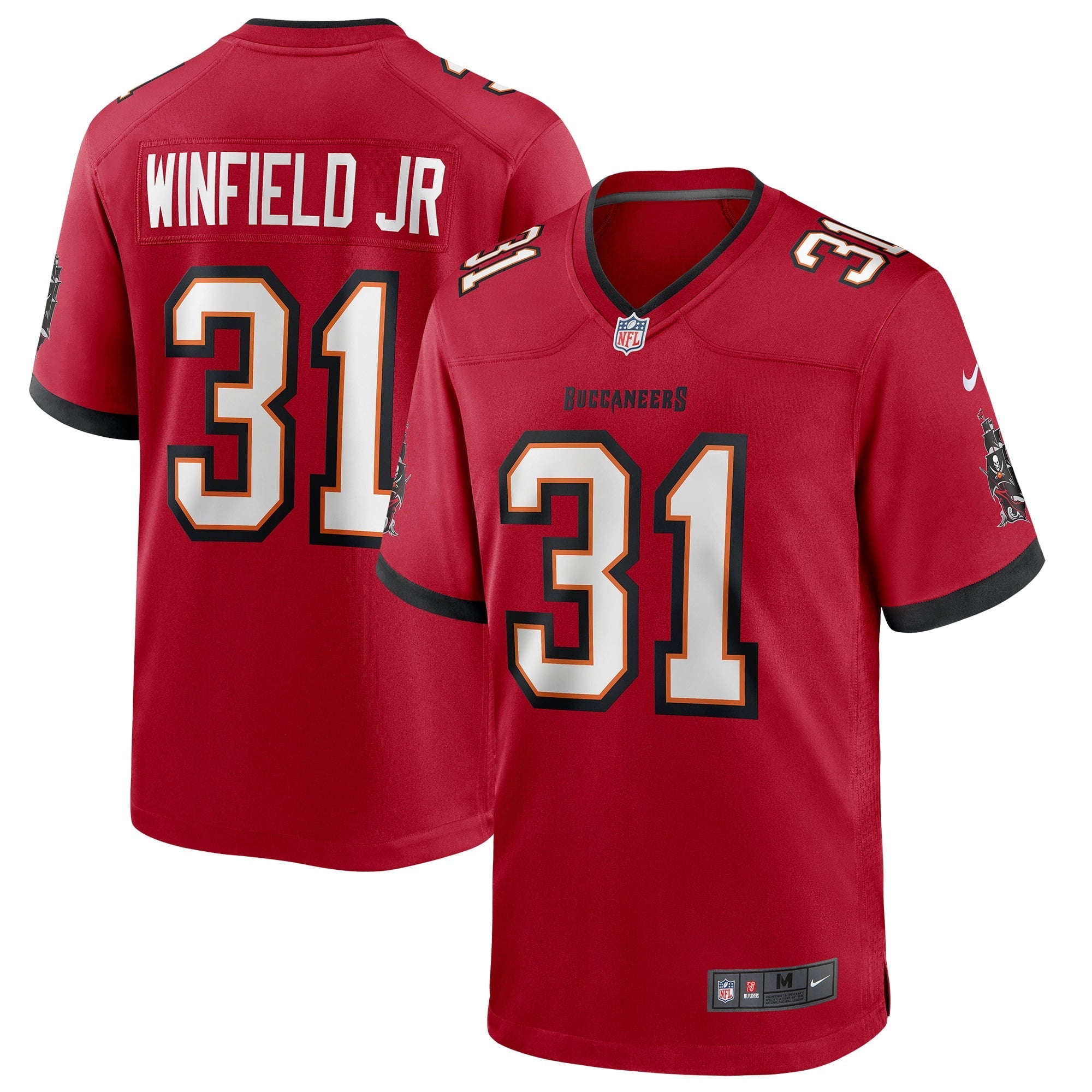 Men's Nike Antoine Winfield Jr. Red Tampa Bay Buccaneers Game Jersey - vstockx