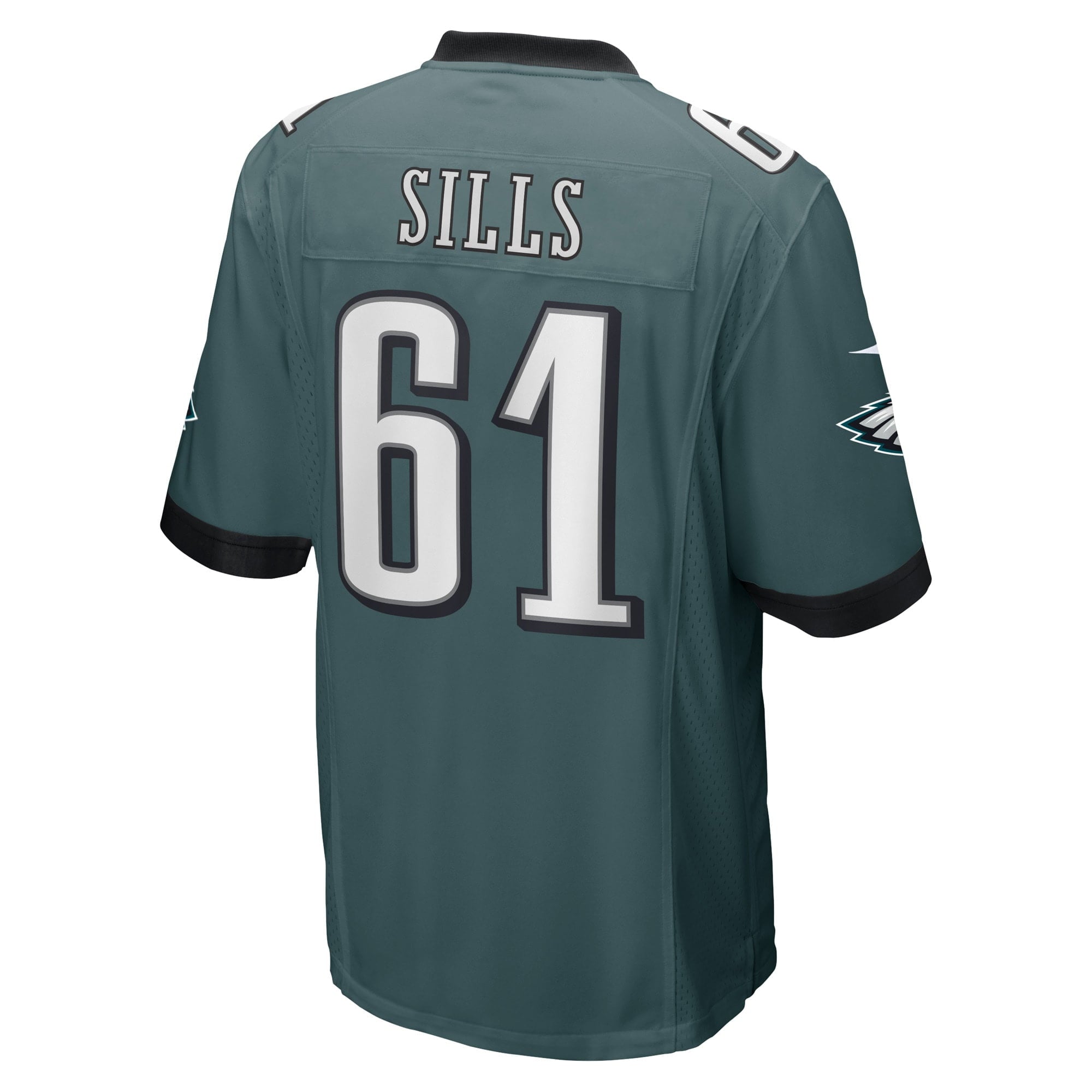 Men's Nike Josh Sills Midnight Green Philadelphia Eagles Game Player Jersey - vstockx
