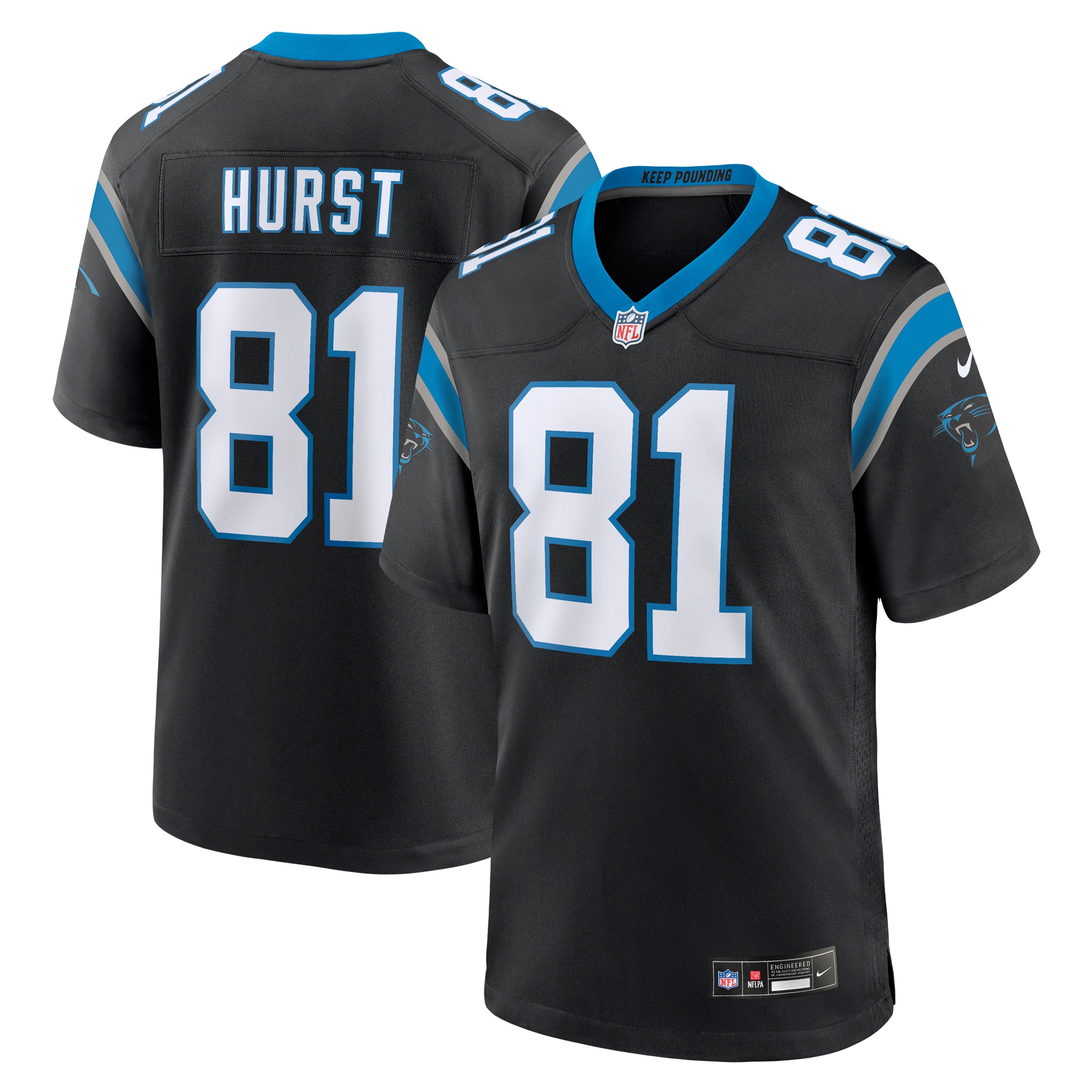 Hayden Hurst Carolina Panthers Nike Team Game Jersey - Black - vstockx