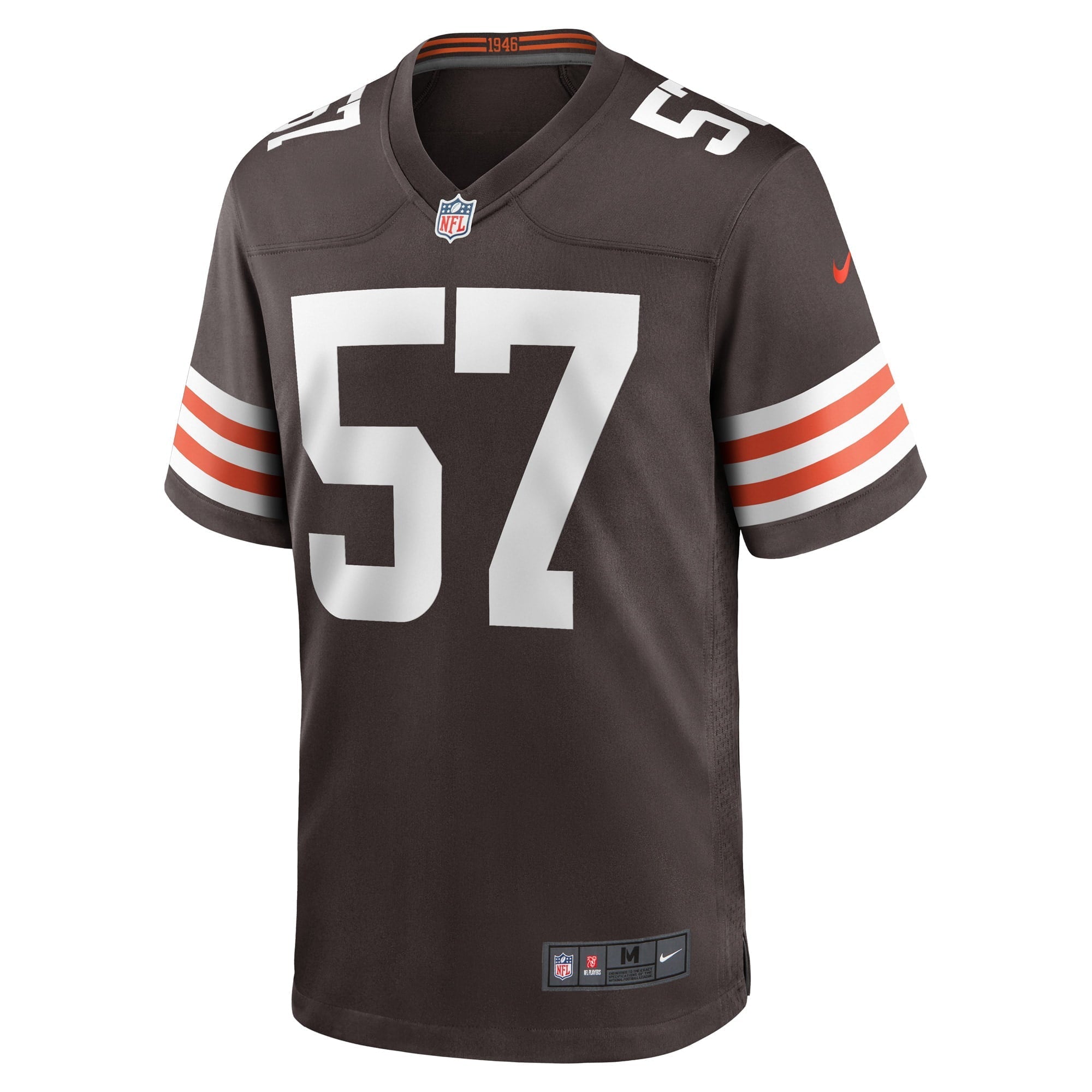 Men's Nike Brock Hoffman Brown Cleveland Browns Game Player Jersey - vstockx