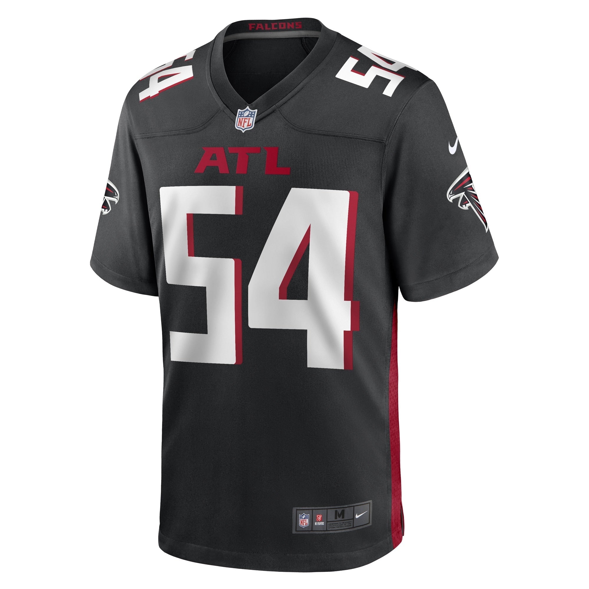 Men's Nike Rashaan Evans Black Atlanta Falcons Game Player Jersey - vstockx