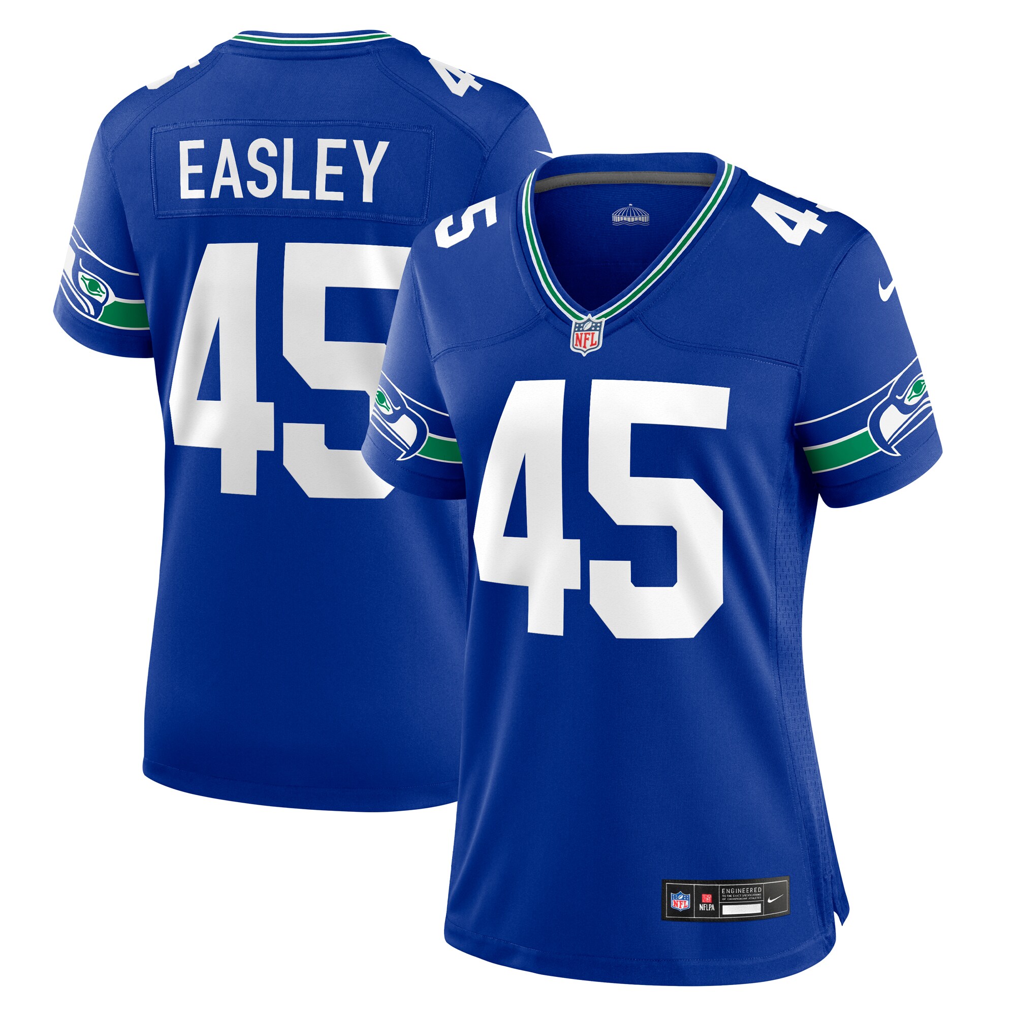 Kenny Easley Seattle Seahawks Nike Women's Throwback Retired Player Game Jersey - Royal - vstockx