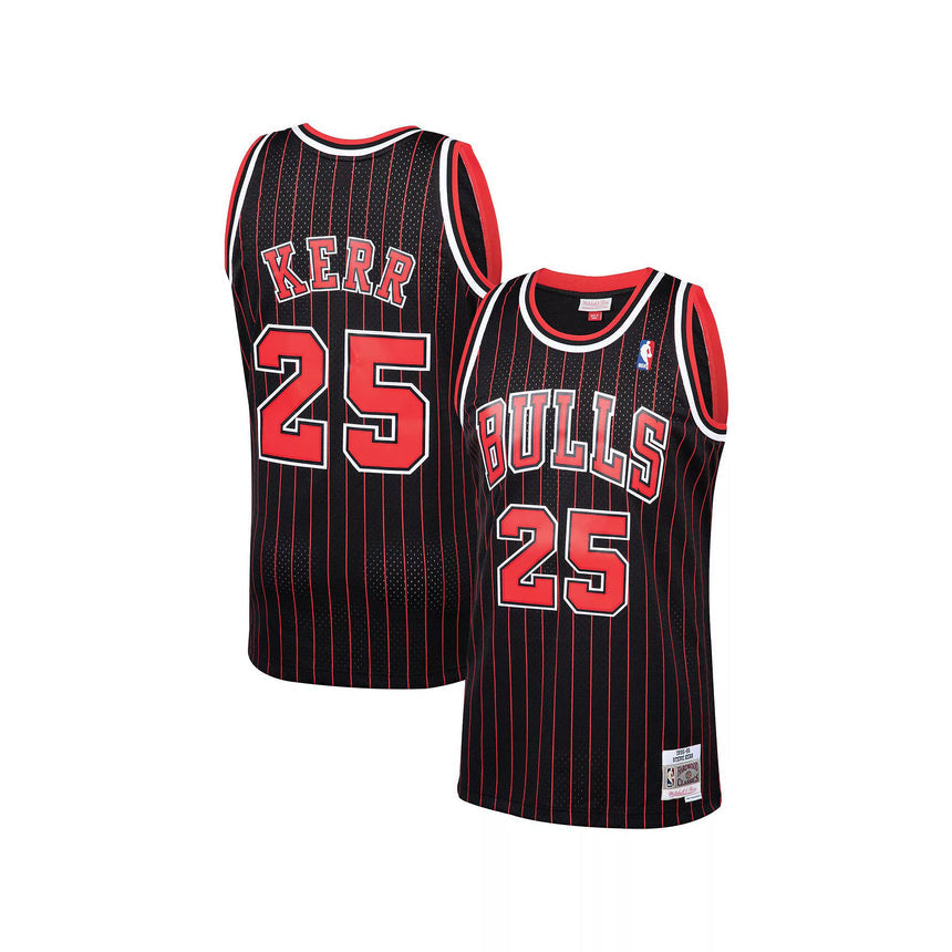 Men's Mitchell & Ness Steve Kerr Black Chicago Bulls 1995-96 Hardwood Classics Swingman Player Jersey - vstockx