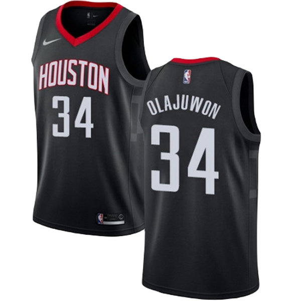 Men's Houston Rockets Hakeem Olajuwon Statement Edition Jersey - Black - vstockx