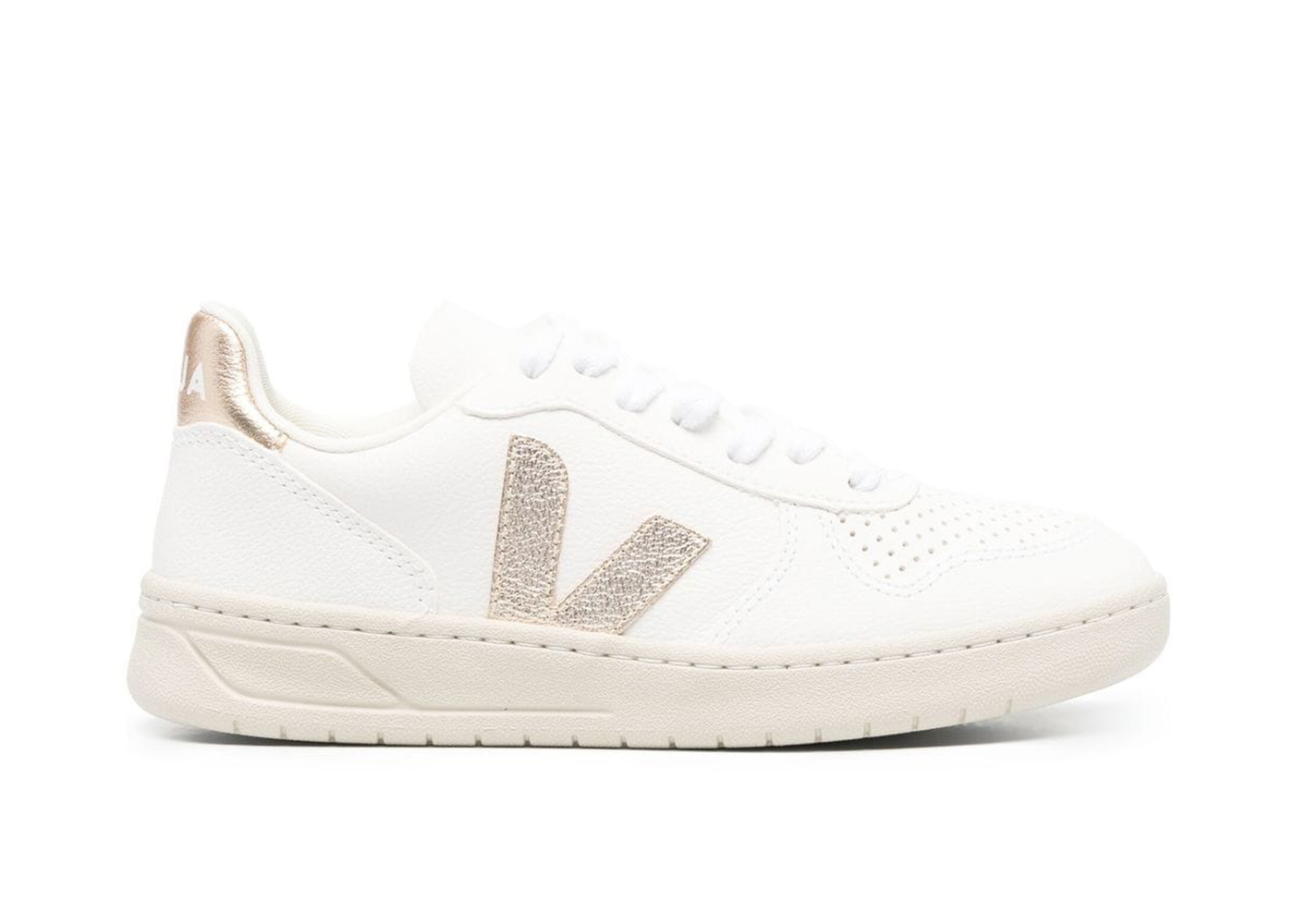 Veja V-10 Chromefree Leather White Platine - vstockx