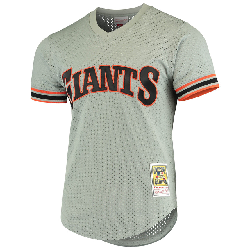 Men's San Francisco Giants Will Clark Mitchell & Ness Gray Cooperstown Collection Mesh Batting Practice Jersey - vstockx