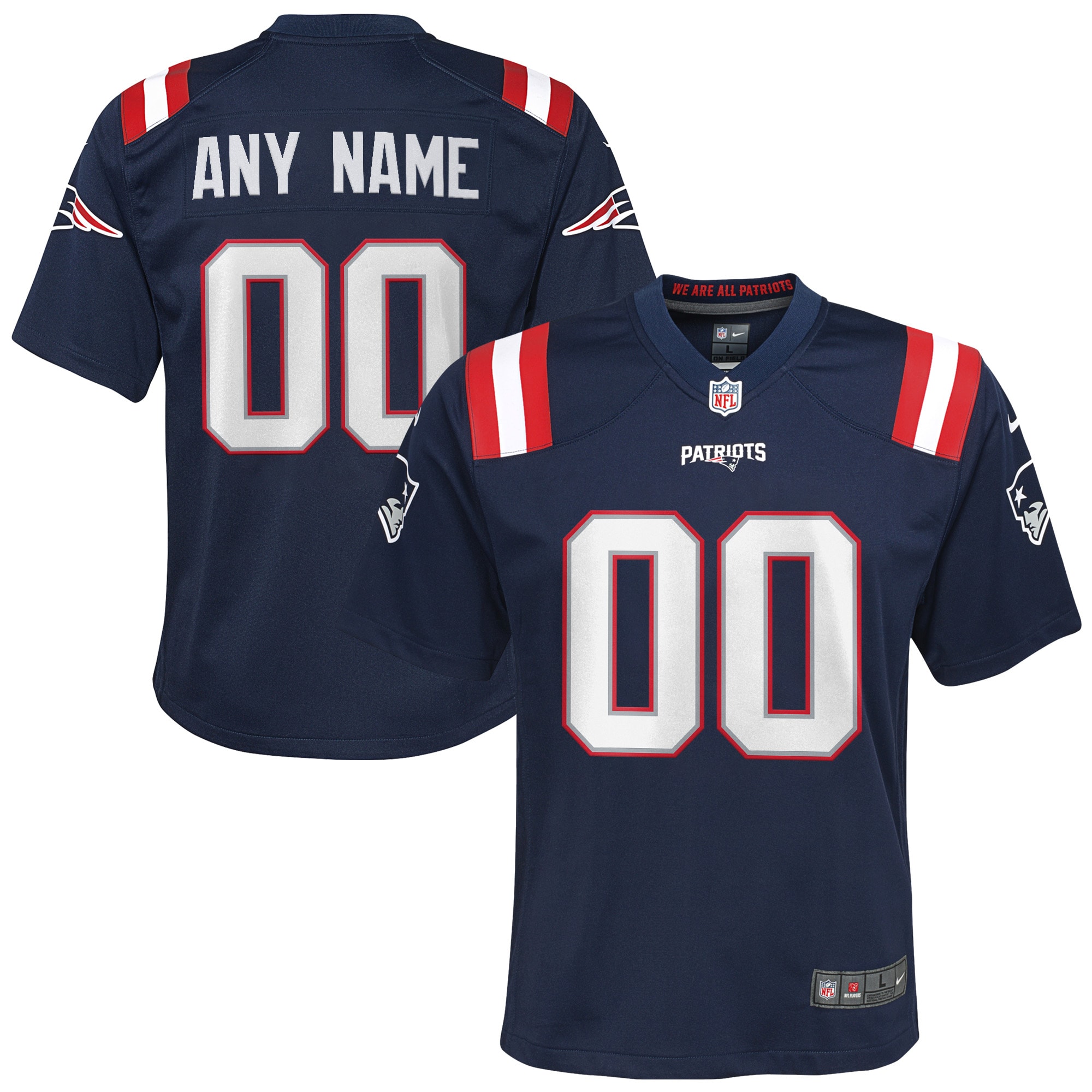 New England Patriots Nike Youth Custom Game Jersey - Navy - vstockx