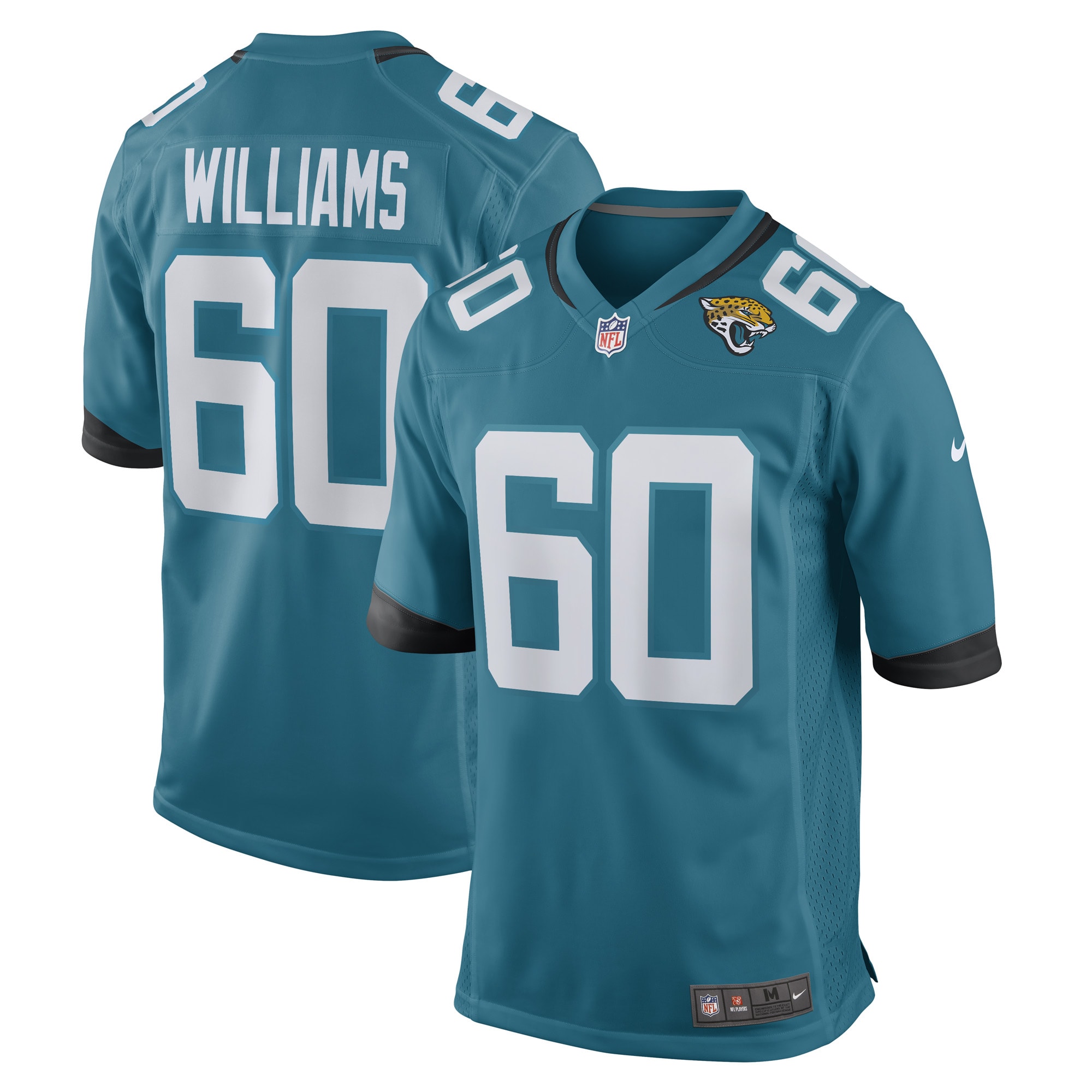 Darryl Williams Jacksonville Jaguars Nike Game Player Jersey - Teal - vstockx