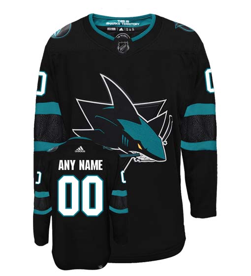 Customizable San Jose Sharks Adidas Primegreen Authentic NHL Hockey Jersey - vstockx
