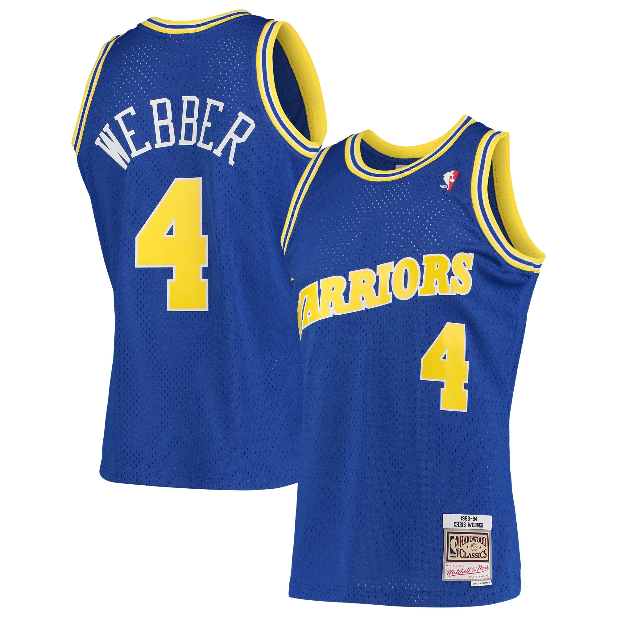 Chris Webber Golden State Warriors Mitchell & Ness Hardwood Classics 1993-94 Swingman Jersey - Royal - vstockx