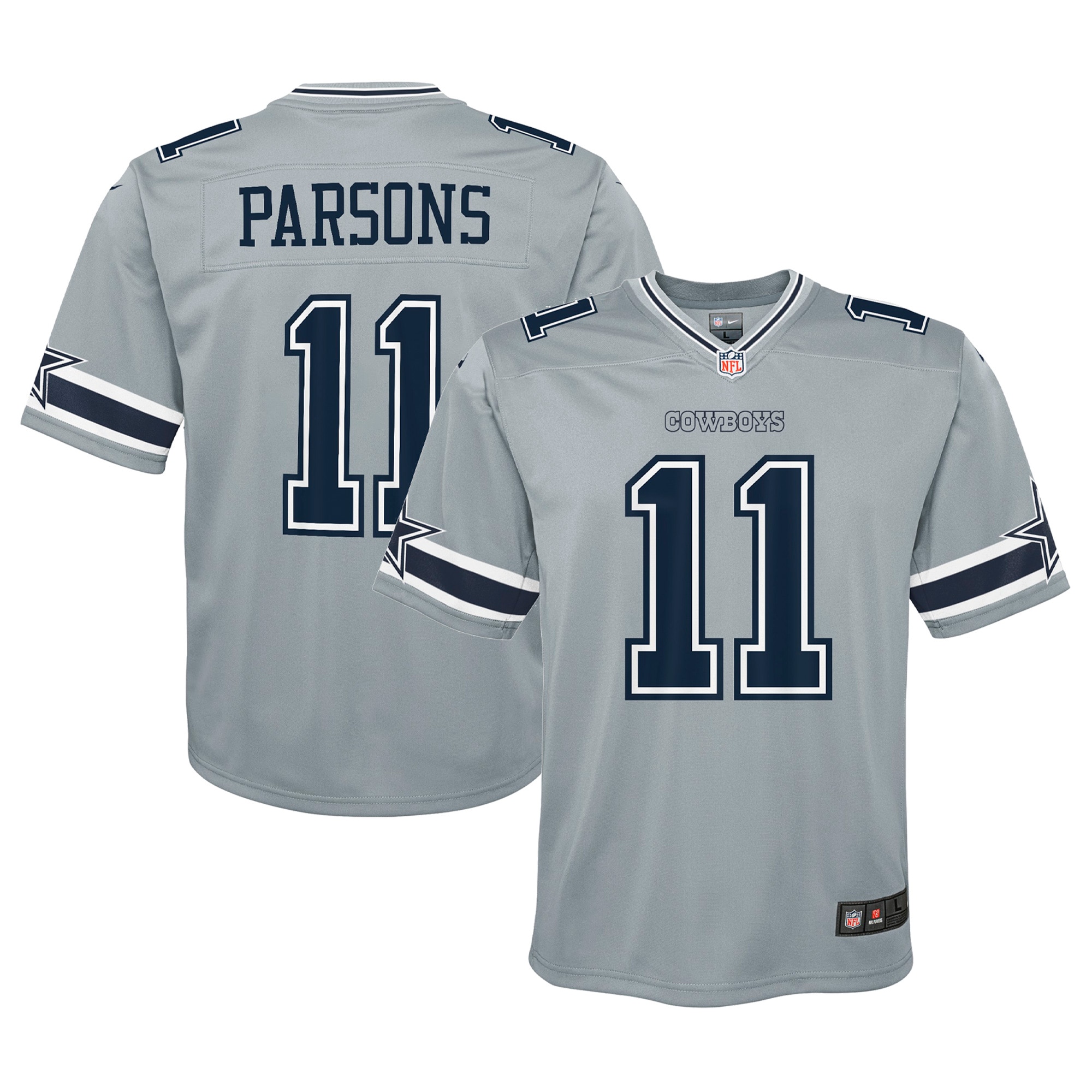 Micah Parsons Dallas Cowboys Nike Youth Inverted Game Jersey - Gray - vstockx