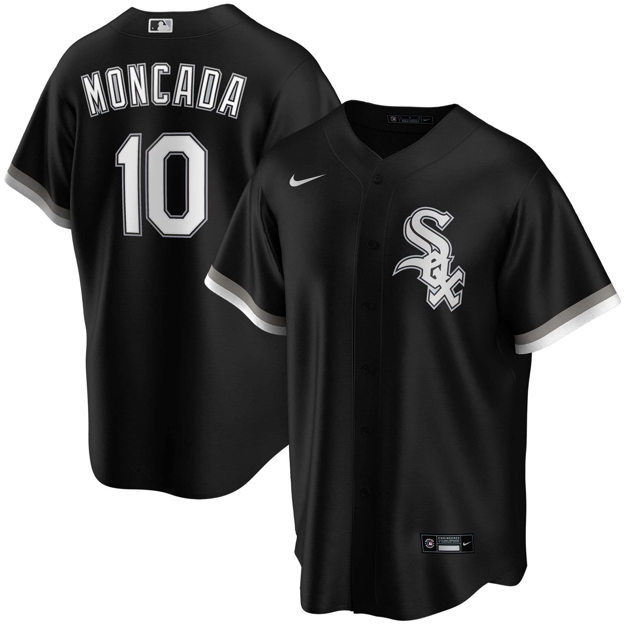 Youth Nike Yoan Moncada Black Chicago White Sox Alternate Replica Player Jersey - vstockx