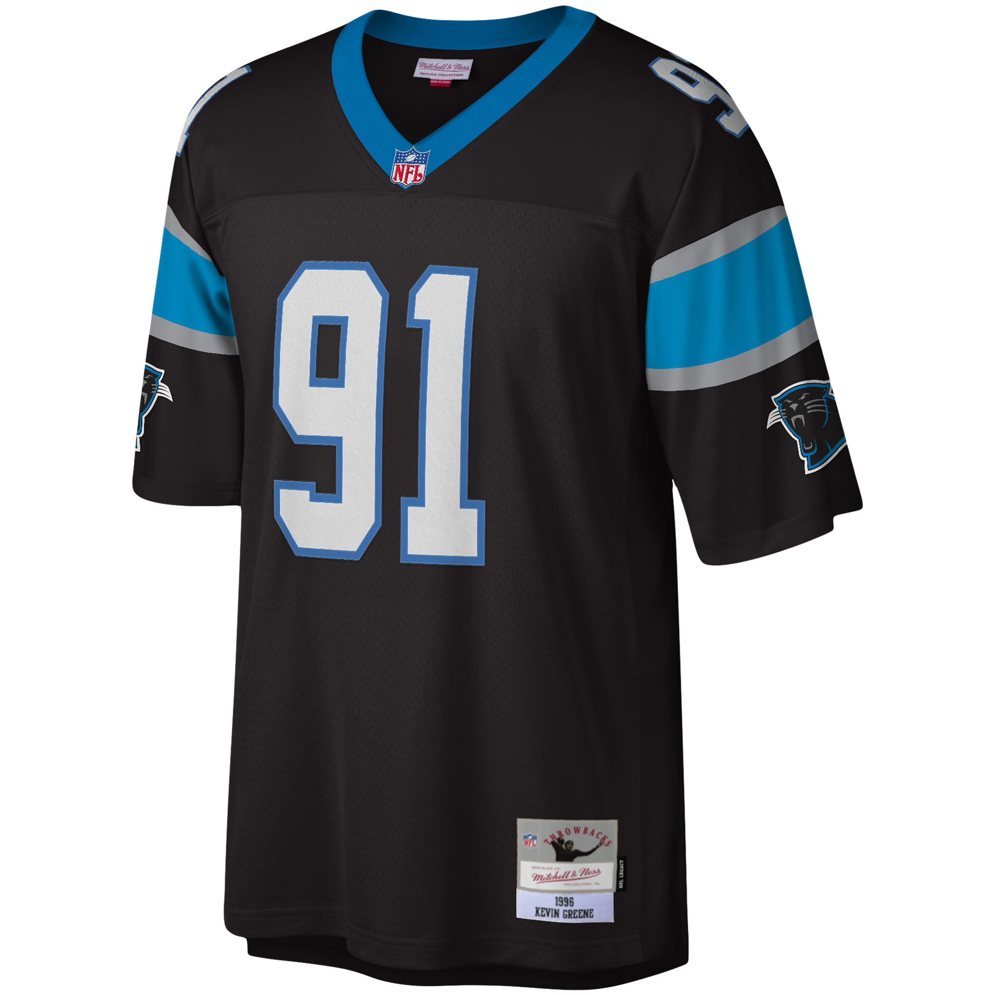 Kevin Greene Carolina Panthers Mitchell & Ness Legacy Replica Jersey - Black - vstockx