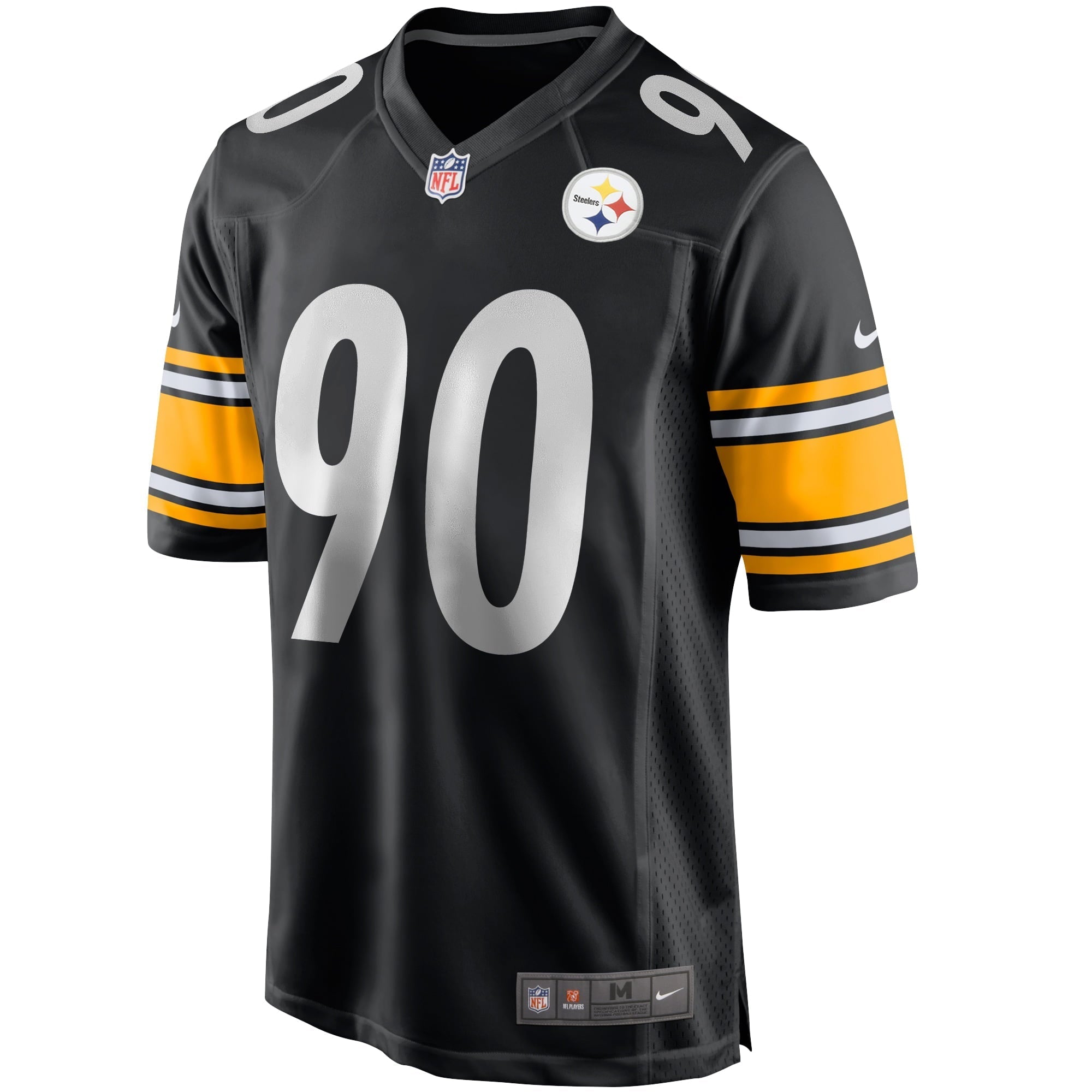 Men's Nike T.J. Watt Black Pittsburgh Steelers Game Jersey - vstockx