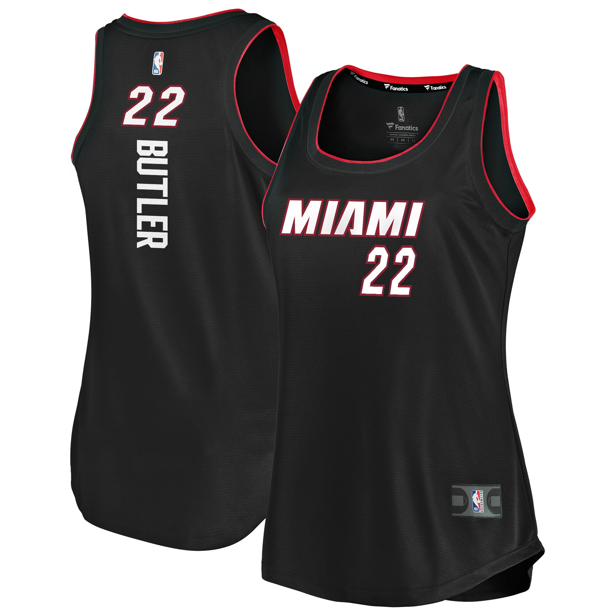 Jimmy Butler Miami Heat Fanatics Branded Women's 2019/20 Fast Break Team Tank Jersey - Icon Edition - Black - vstockx