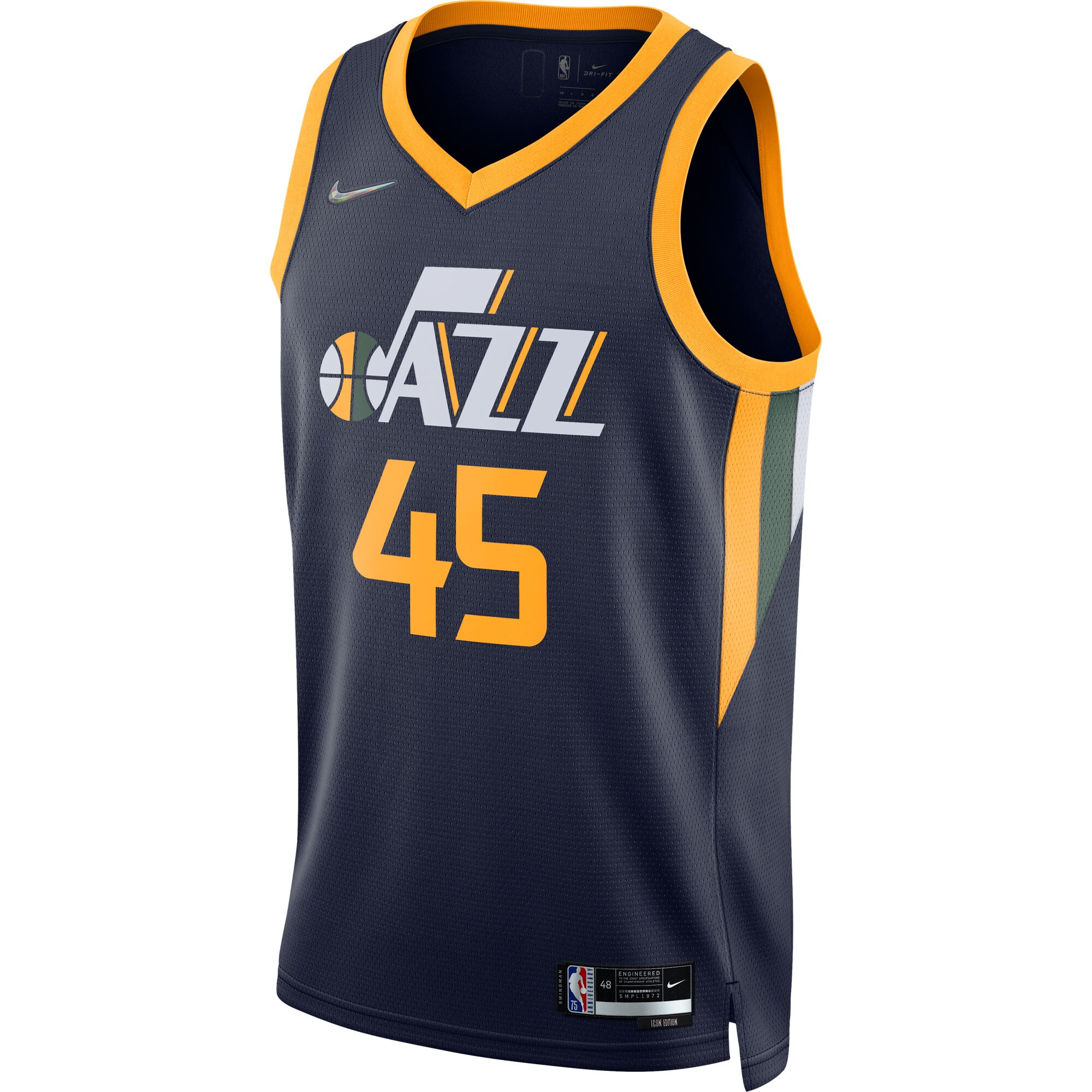 Donovan Mitchell Utah Jazz Nike 2021/22 Diamond Swingman Jersey - Icon Edition - Navy - vstockx