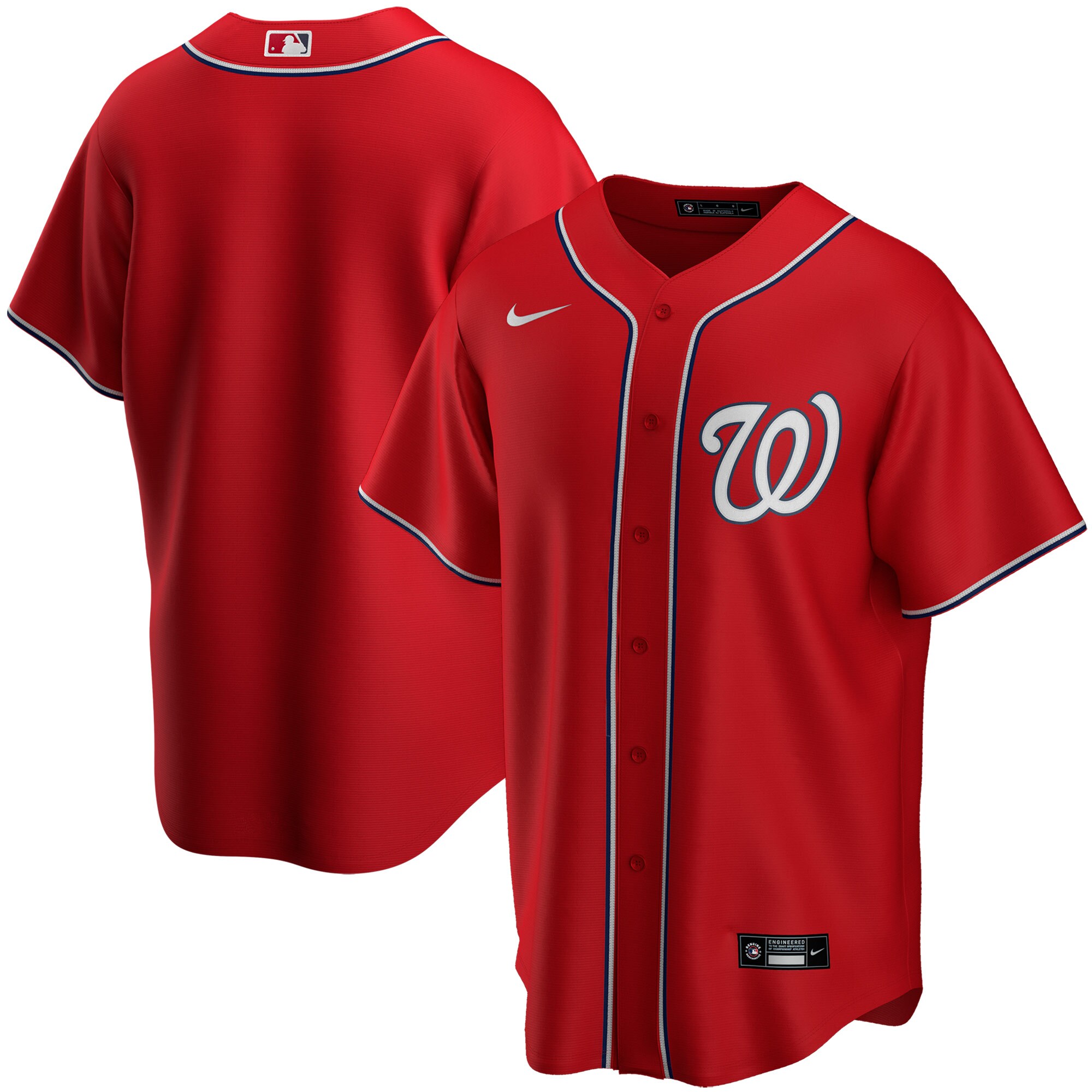 Washington Nationals Nike Youth Alternate Replica Team Jersey - Red - vstockx