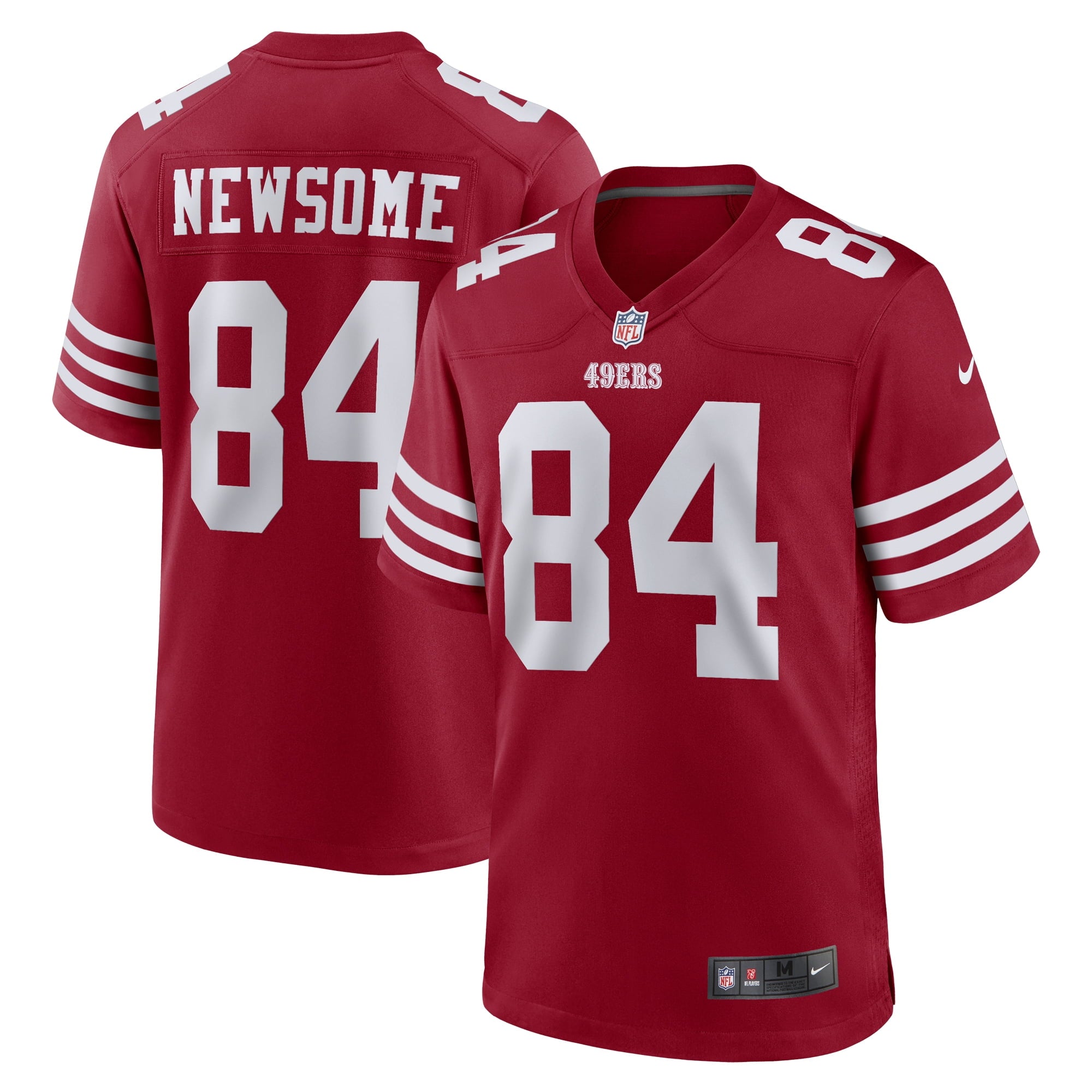 Men's Nike Dazz Newsome Scarlet San Francisco 49ers Team Game Jersey - vstockx