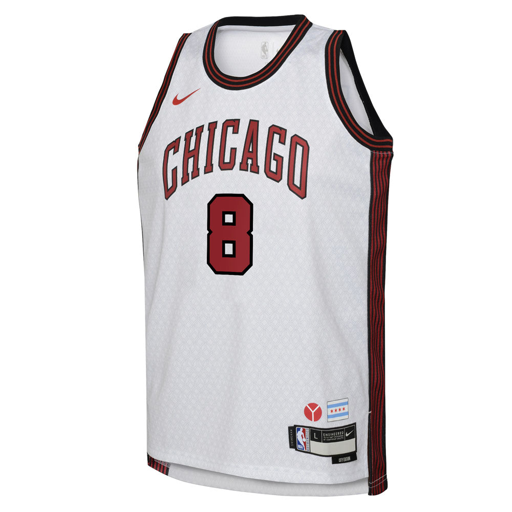 Youth Chicago Bulls Zach LaVine City Edition Jersey - White - vstockx