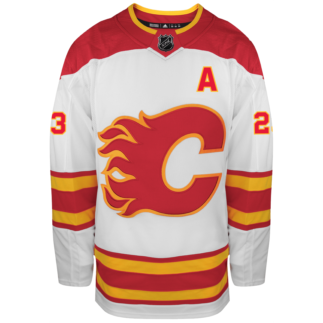 Sean Monahan Calgary Flames Adidas Primegreen Authentic NHL Hockey Jersey - vstockx