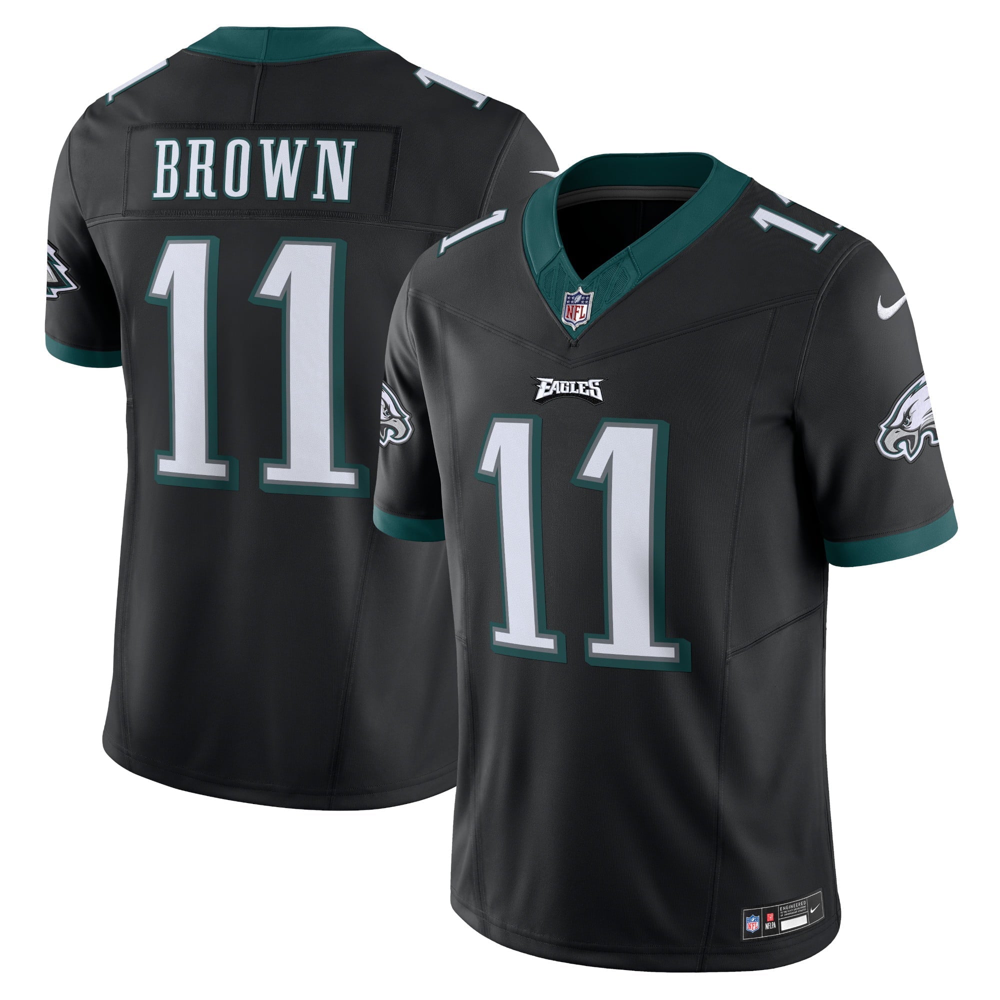 Men's Nike A.J. Brown Black Philadelphia Eagles Vapor F.U.S.E. Limited Jersey - vstockx