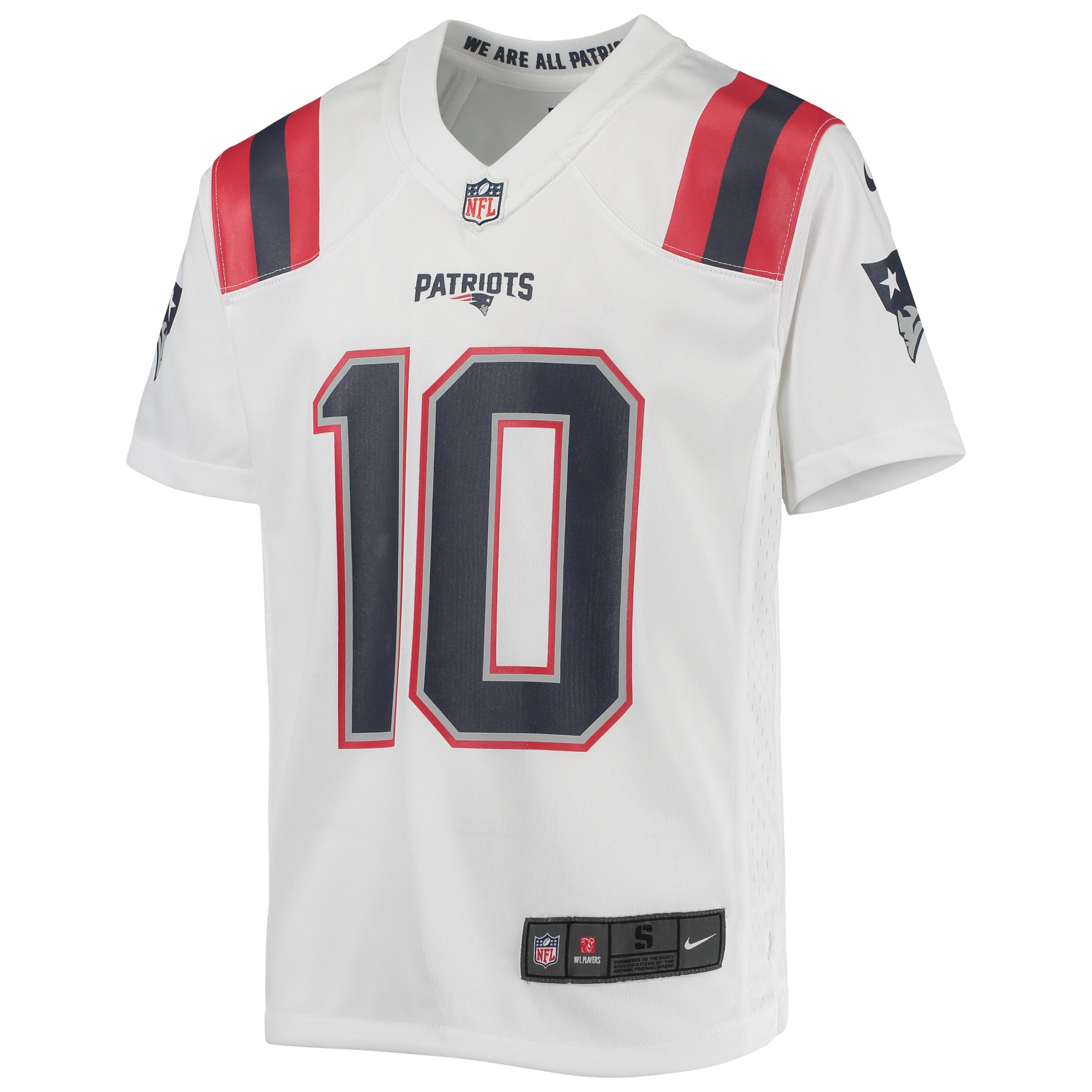 Mac Jones New England Patriots Nike Youth Game Jersey - White - vstockx