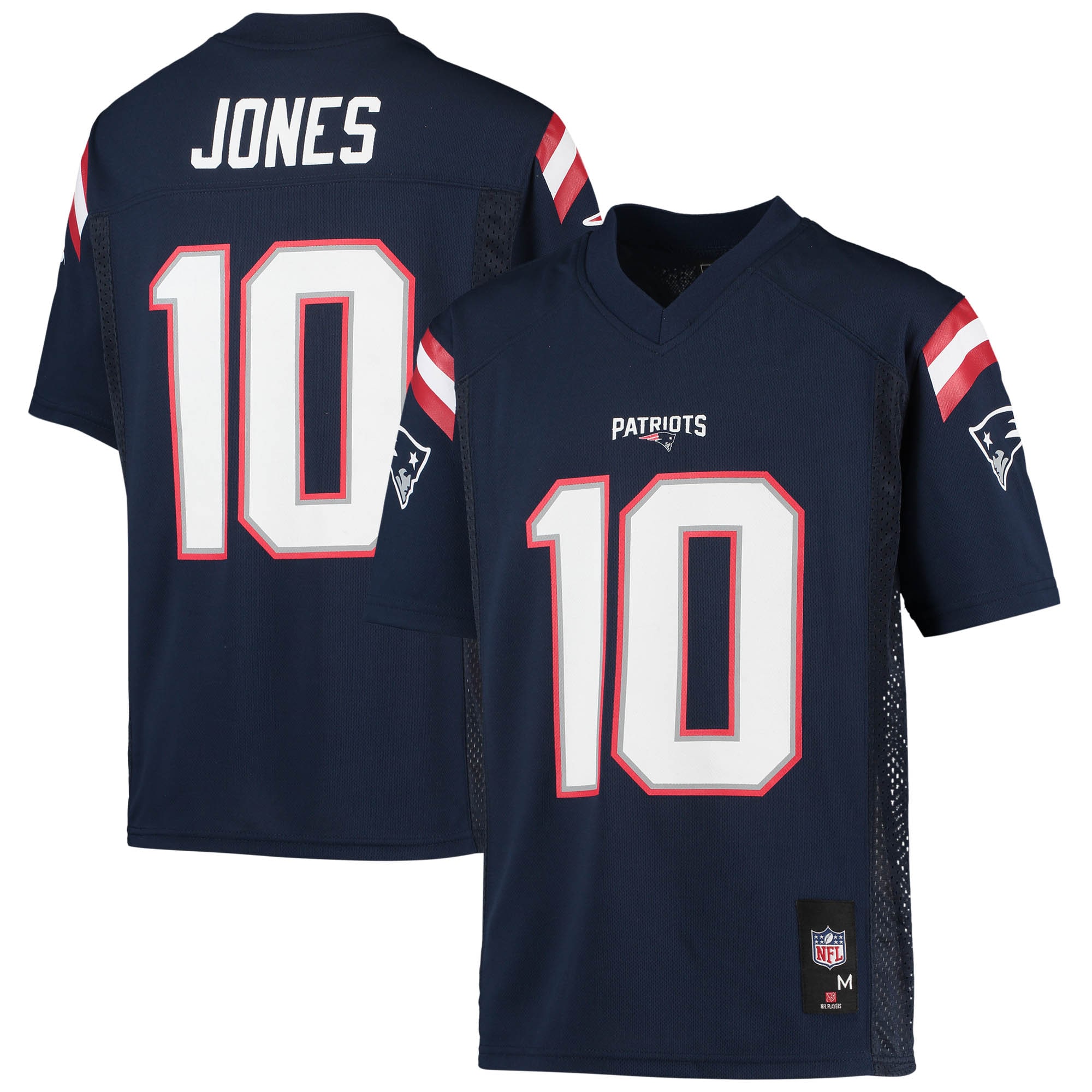 Mac Jones New England Patriots Youth Replica Player Jersey - Navy - vstockx